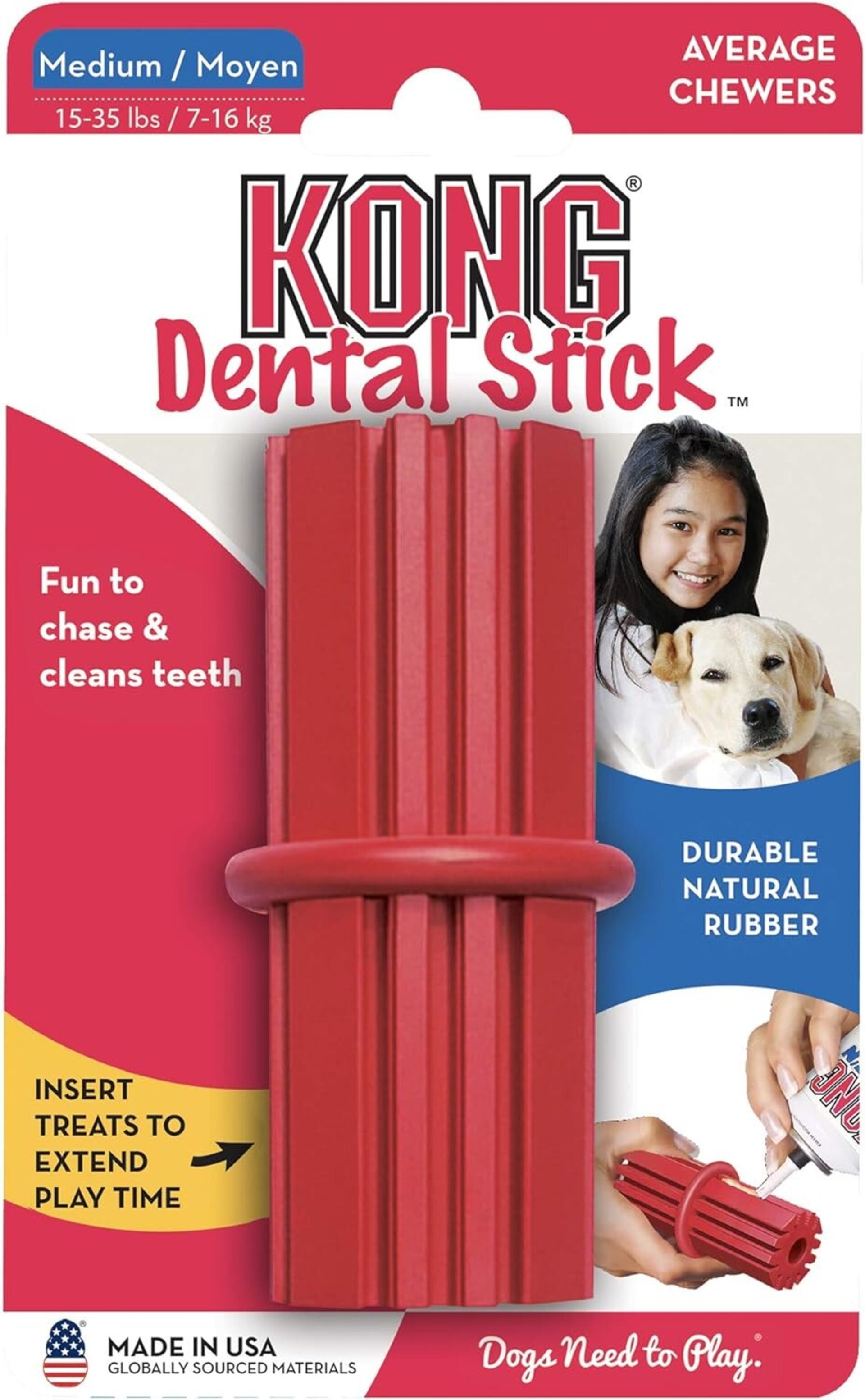Kong Dental Stick Rojo Clasic - 2