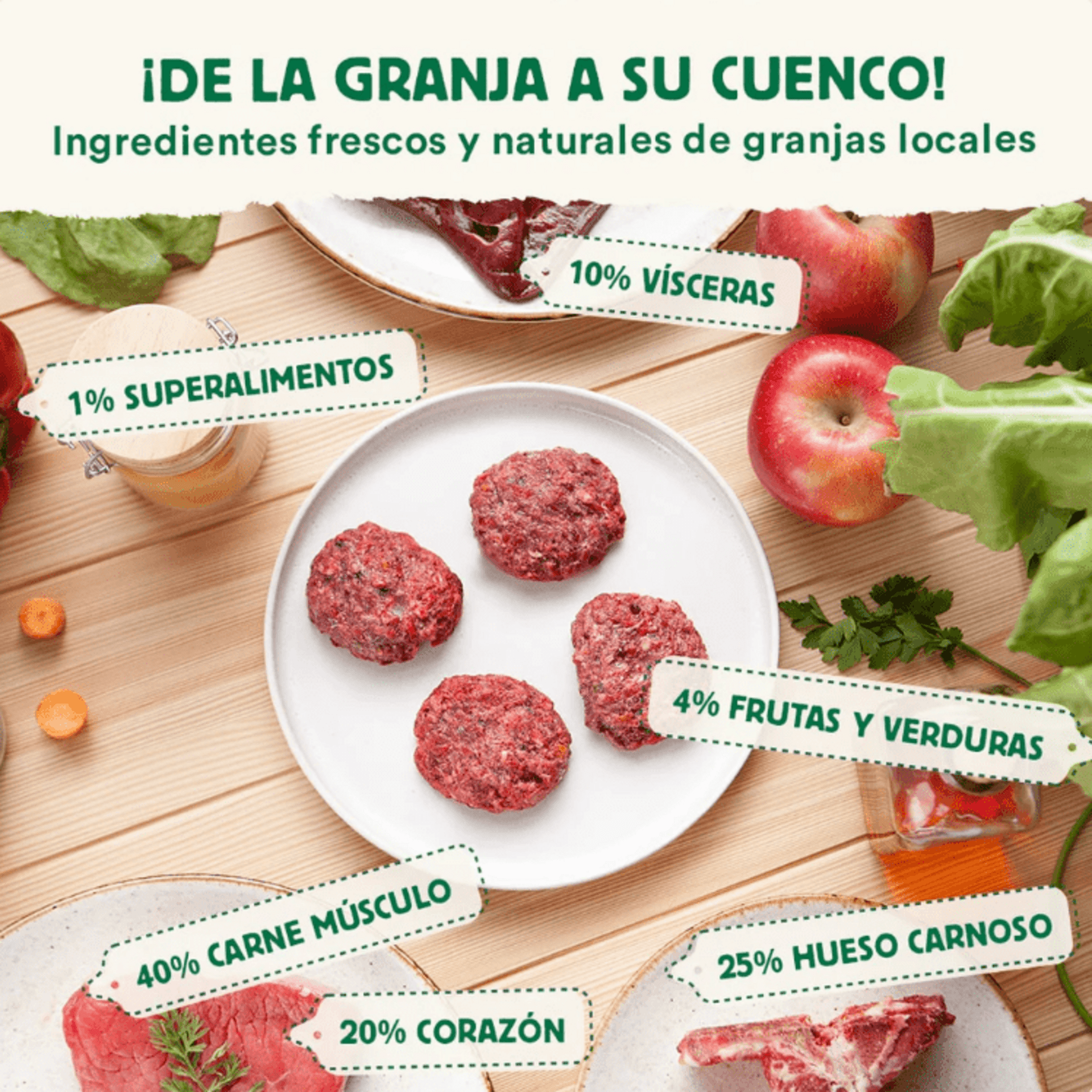 Menú BARF De Salmón Con Verduras Frescas - 5