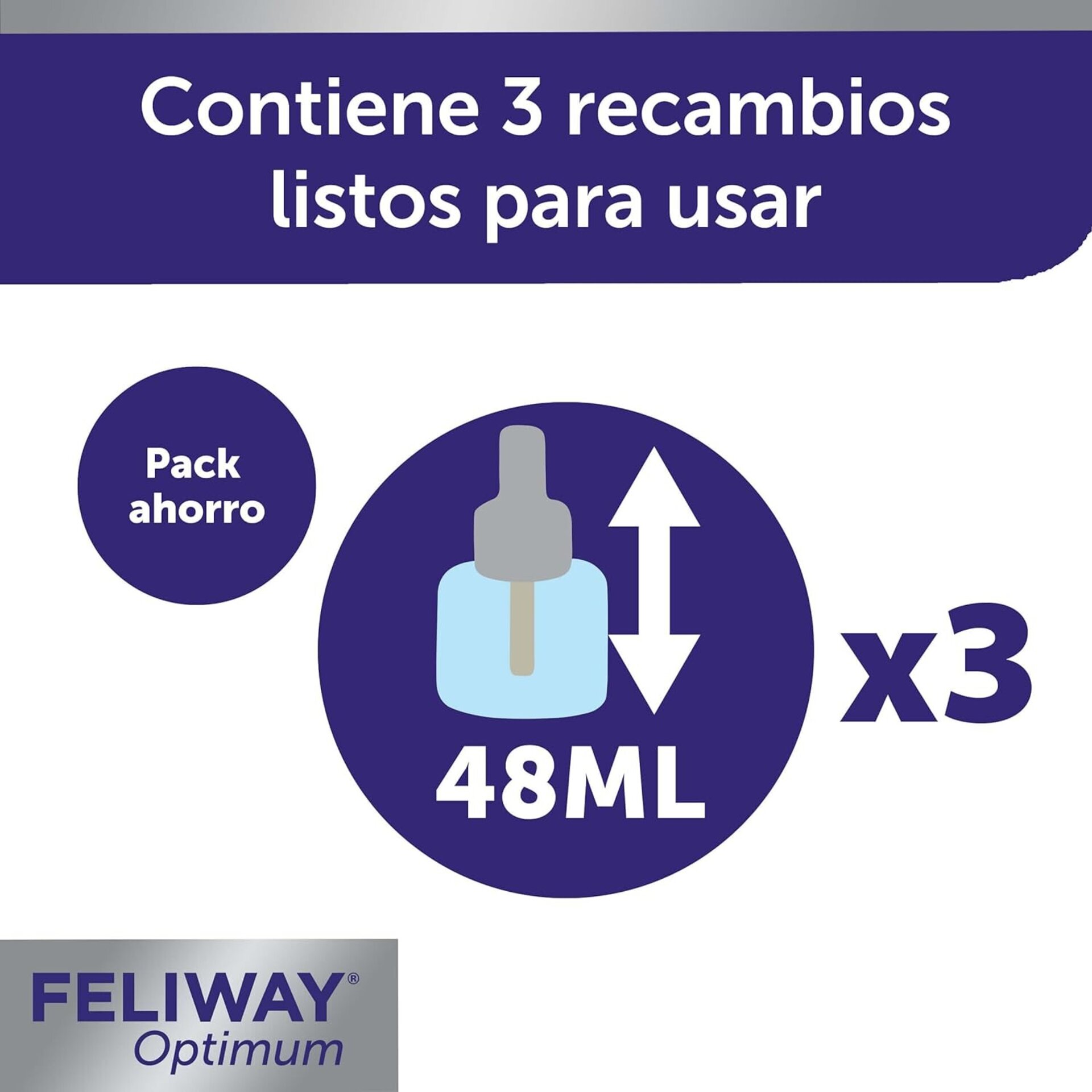 Feliway Optimum Pack De 3 Unidades X 48ml C/U - 3