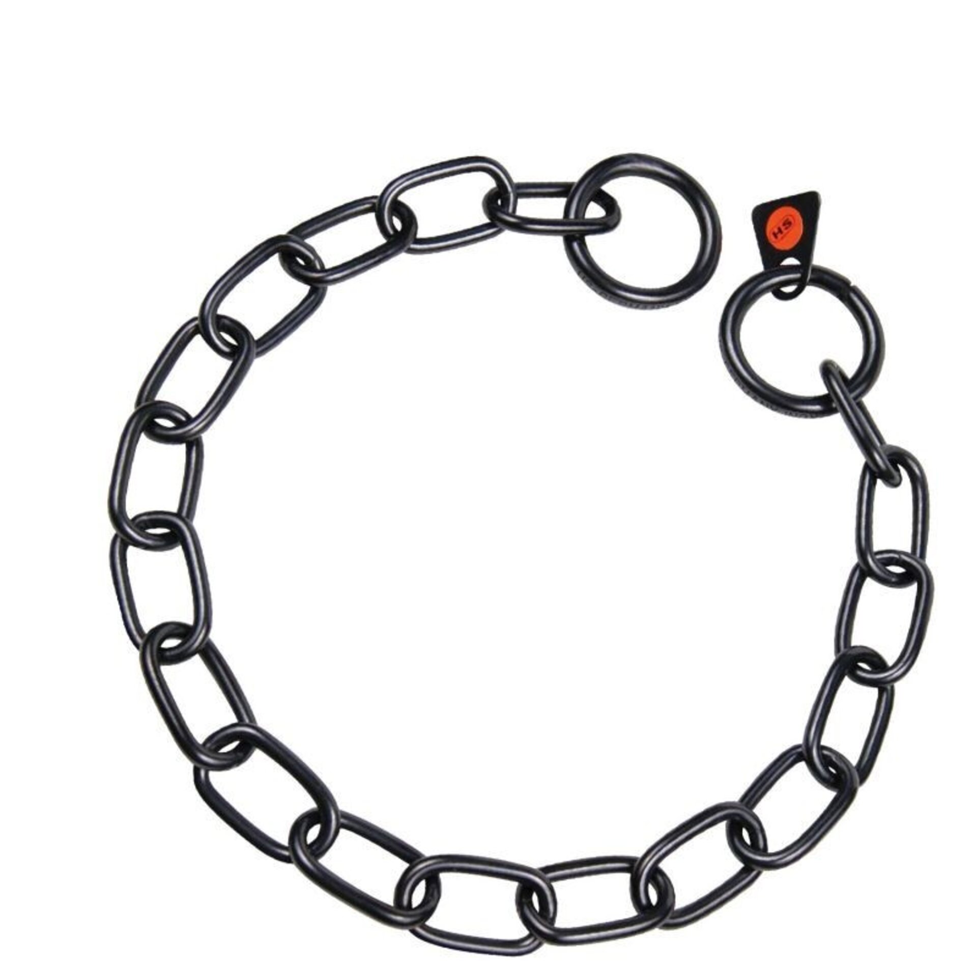 Collar Eslabón Semi-Largo Inox Negro HS - 2