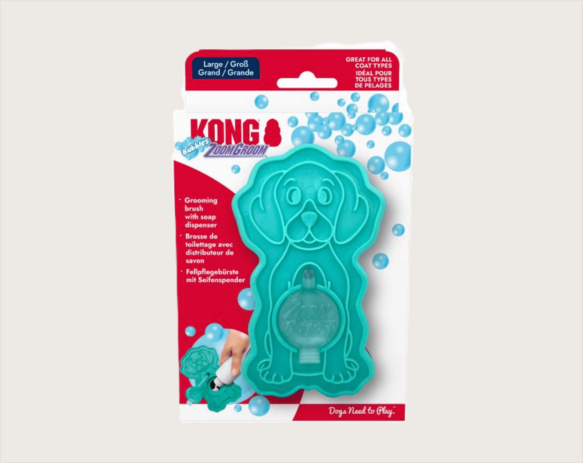 Kong Cepillo Zoom Groom Bubbles - 1