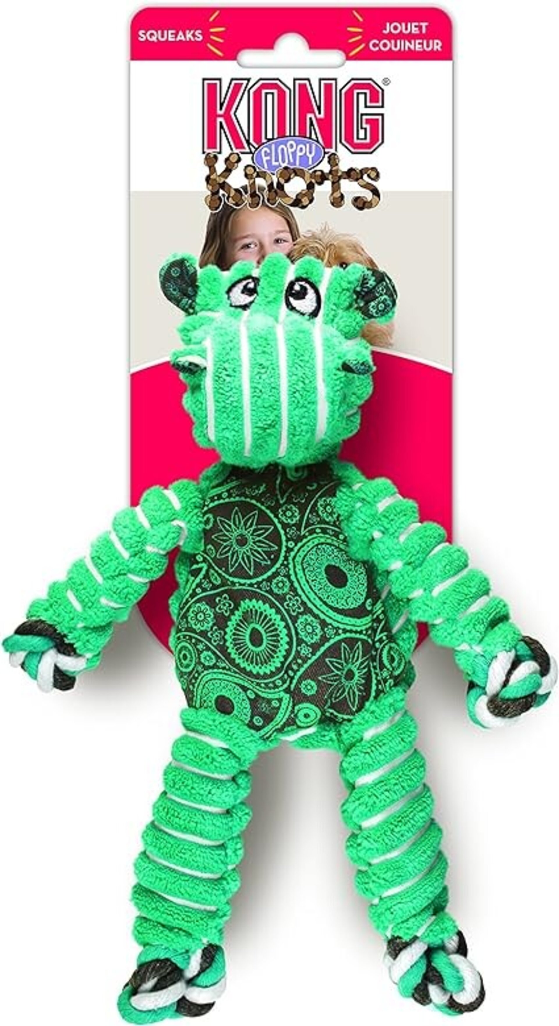 Peluche Kong Floppy Knots Hippo M/L - 3