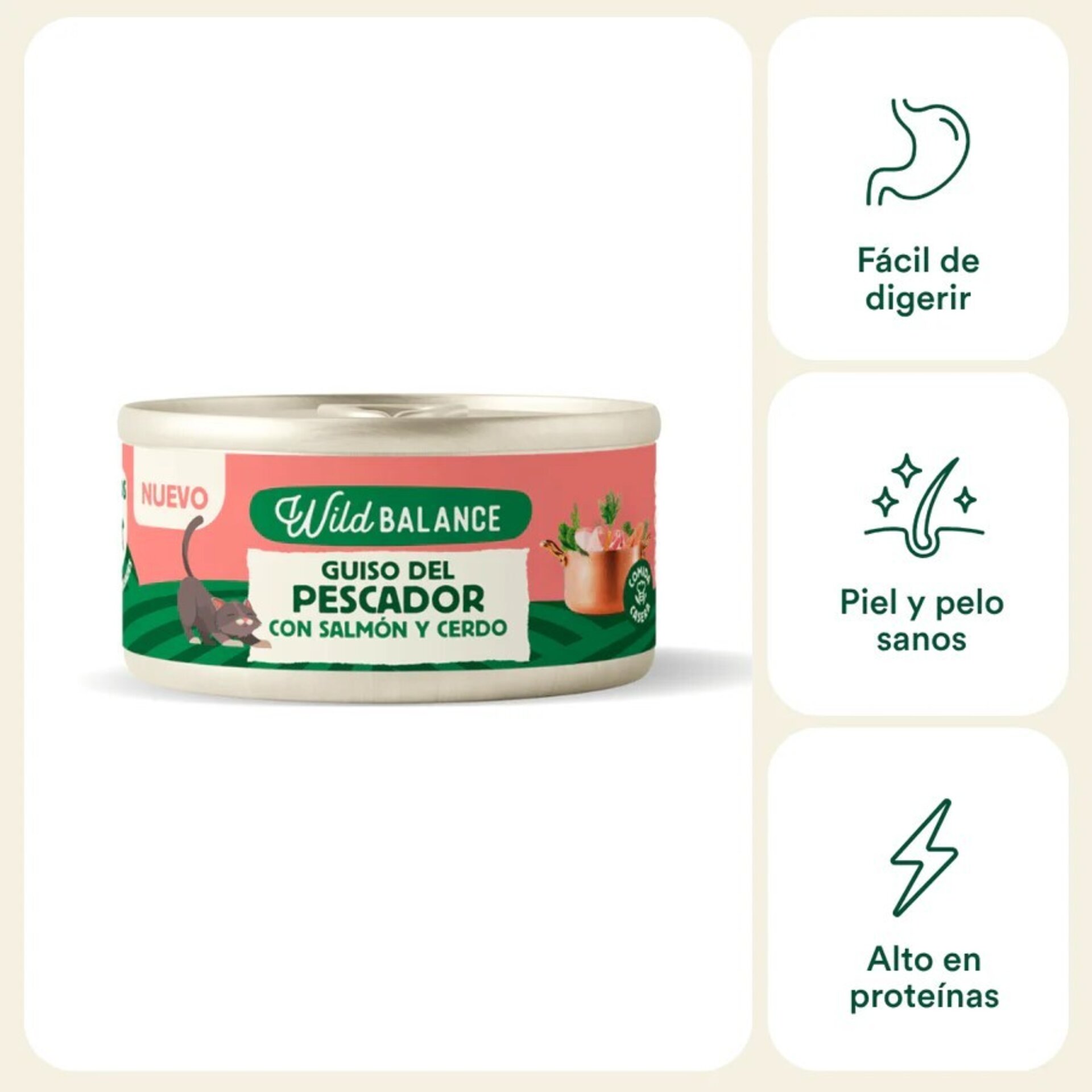 Wild Balance Guiso del Pescador con Salmón y Cerdo para Gatos (Filosofía BARF) - 2