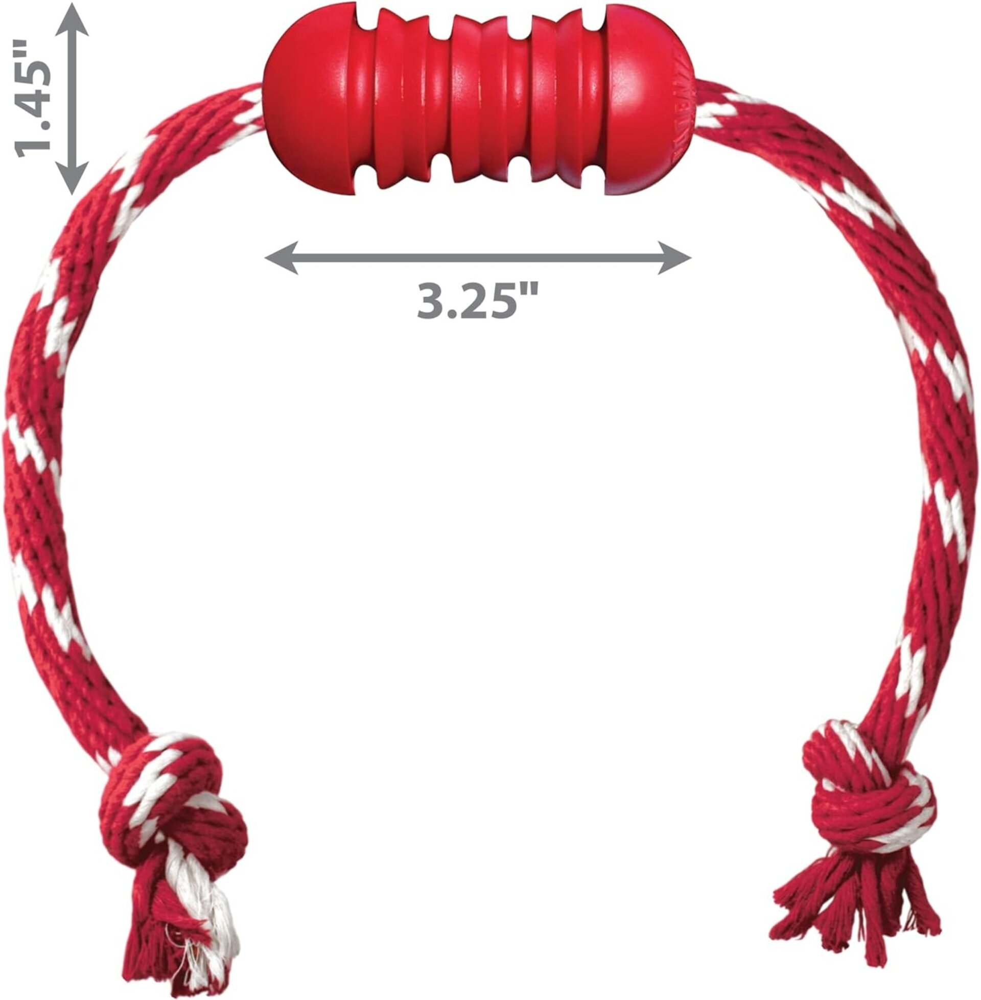 Kong Rojo Clasic Dental W/Rope - 4