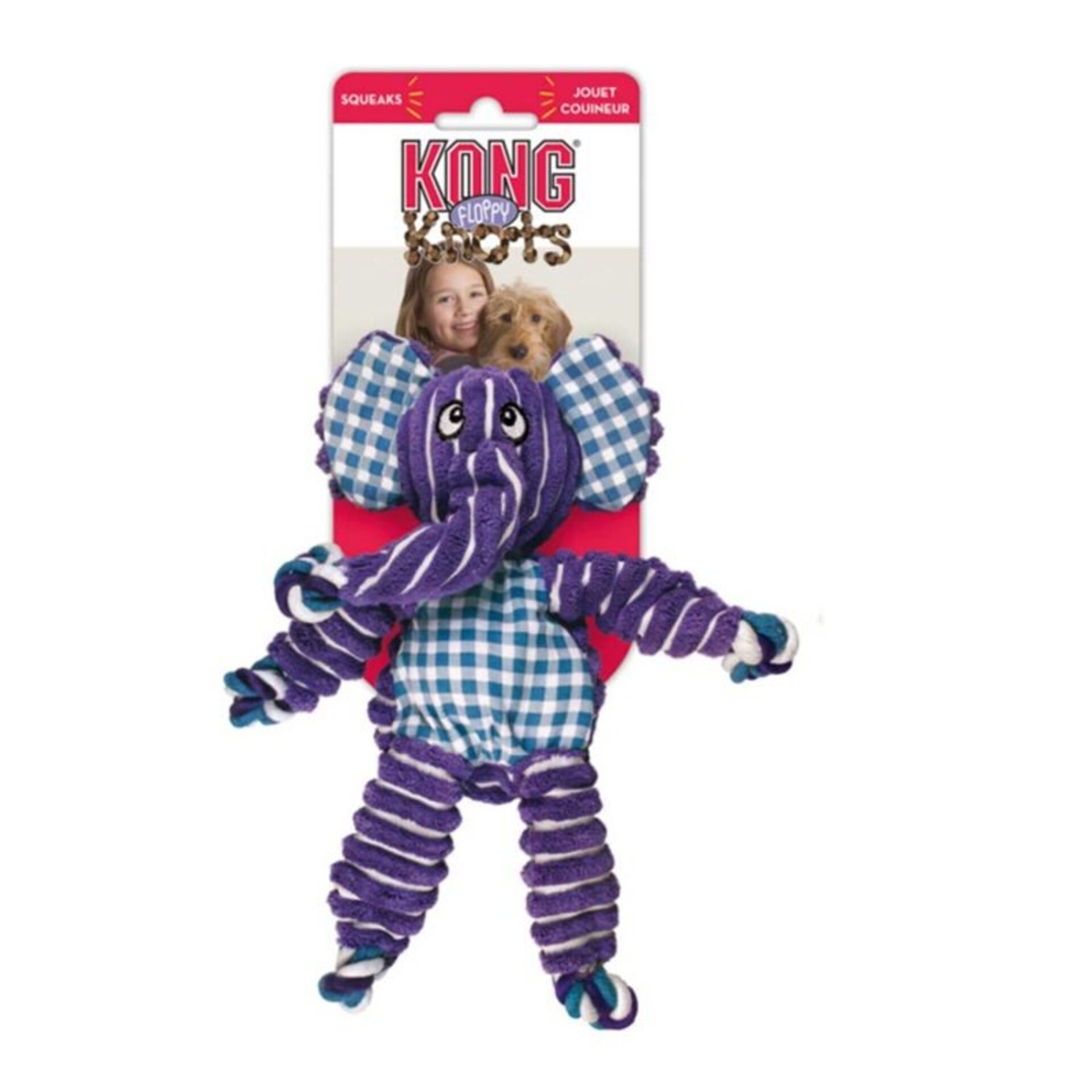 Peluche Kong Floppy Knots Elephant M/L - 3