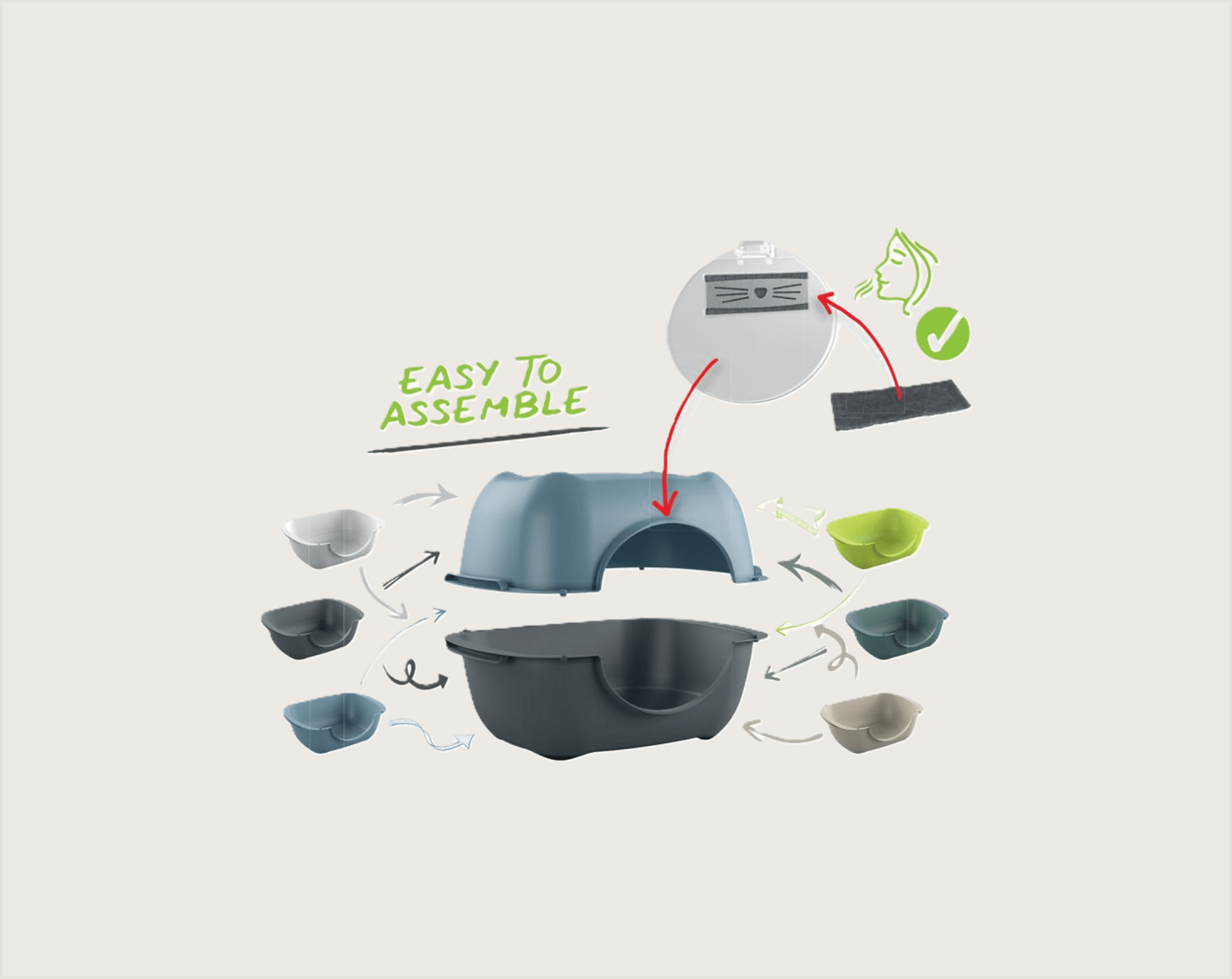 MyPet Bella Cat Toilet Arenero para Gatos - 1