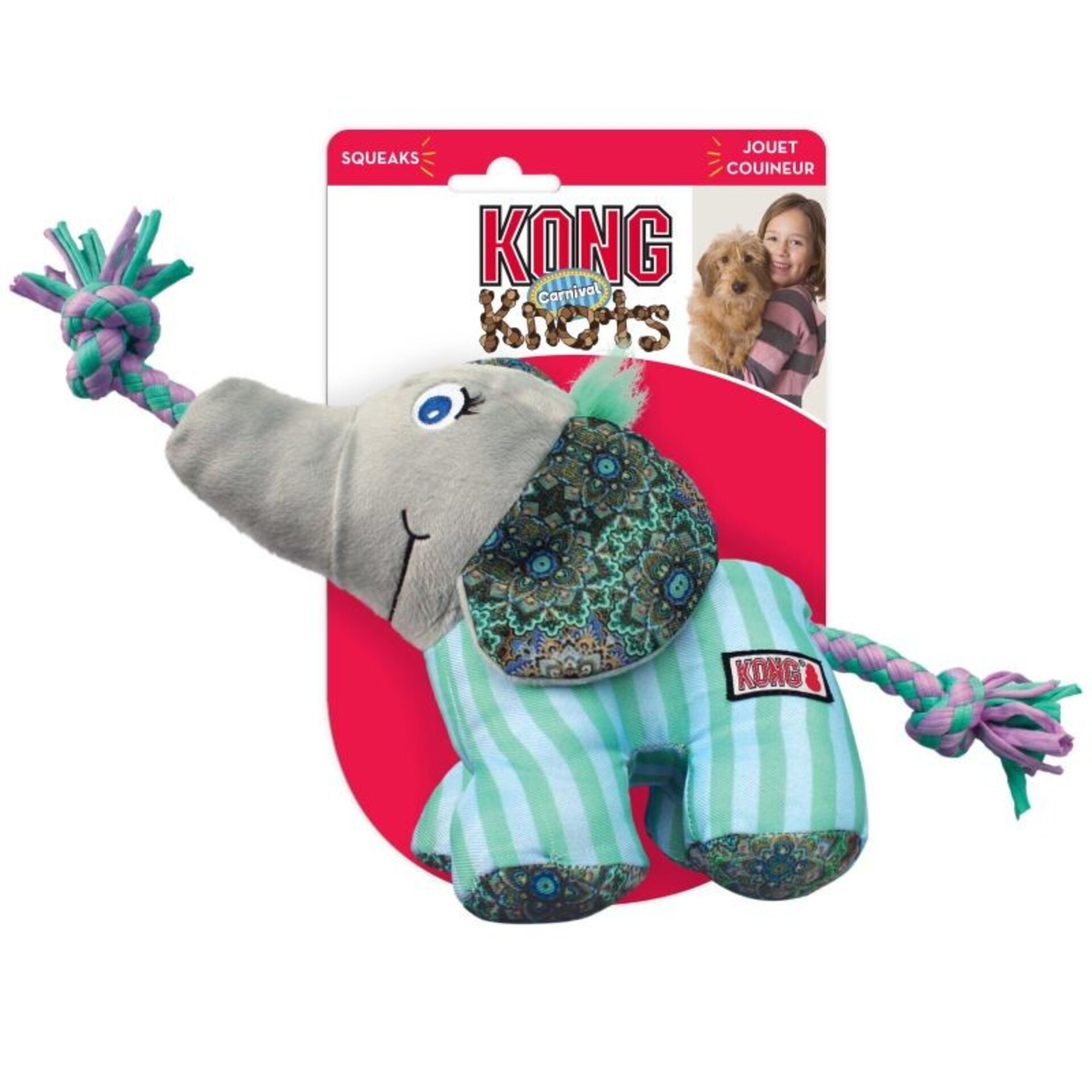 Peluche Kong Knots Carnival Elephant - 2