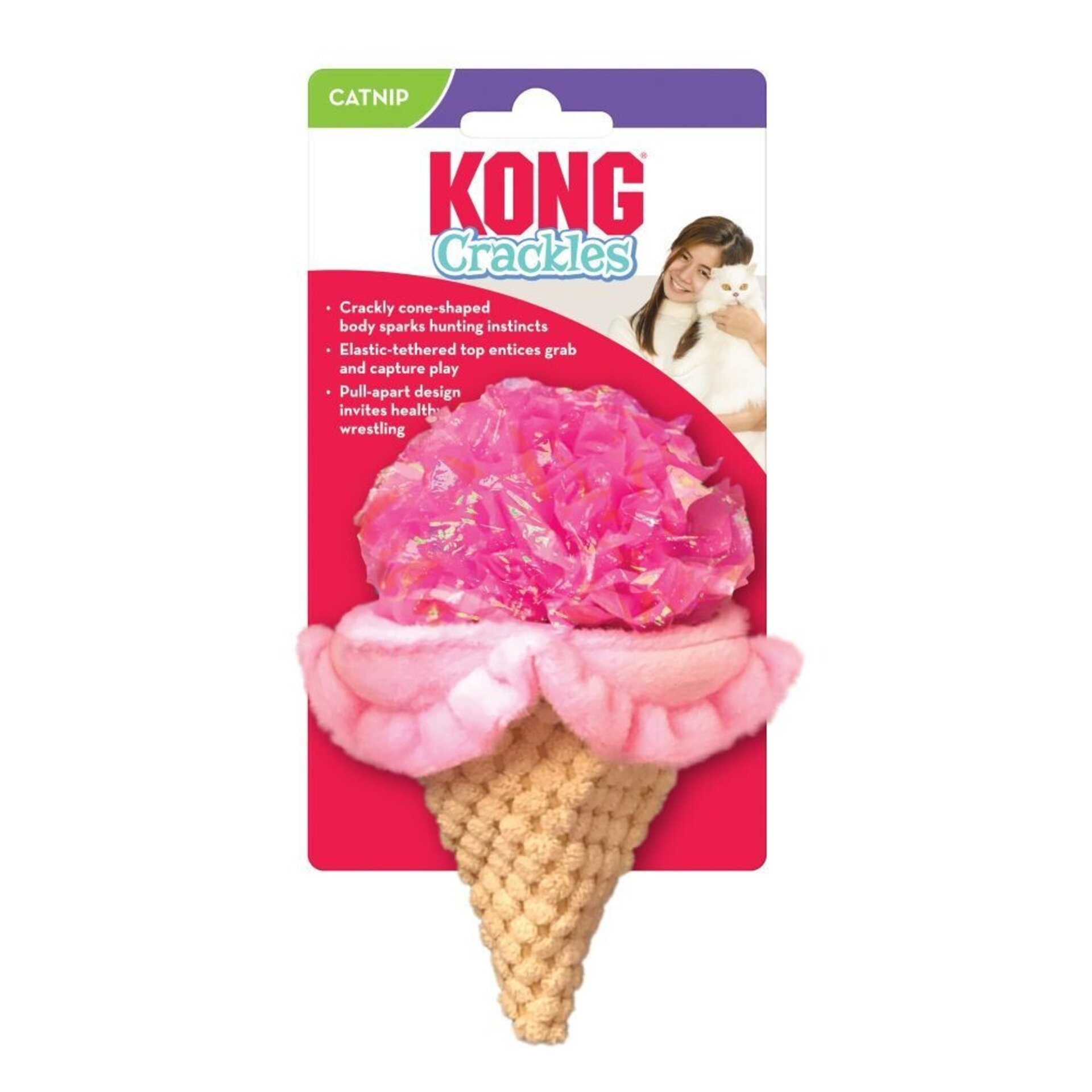 Peluche Kong Cat Crackles Scoopz Assorted - 2