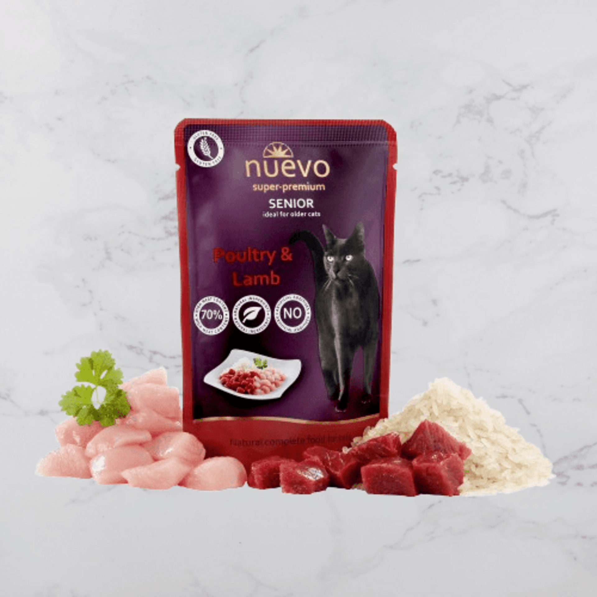Nuevo Super Premium Sobres Senior De Ave De Corral Y Arroz - 1
