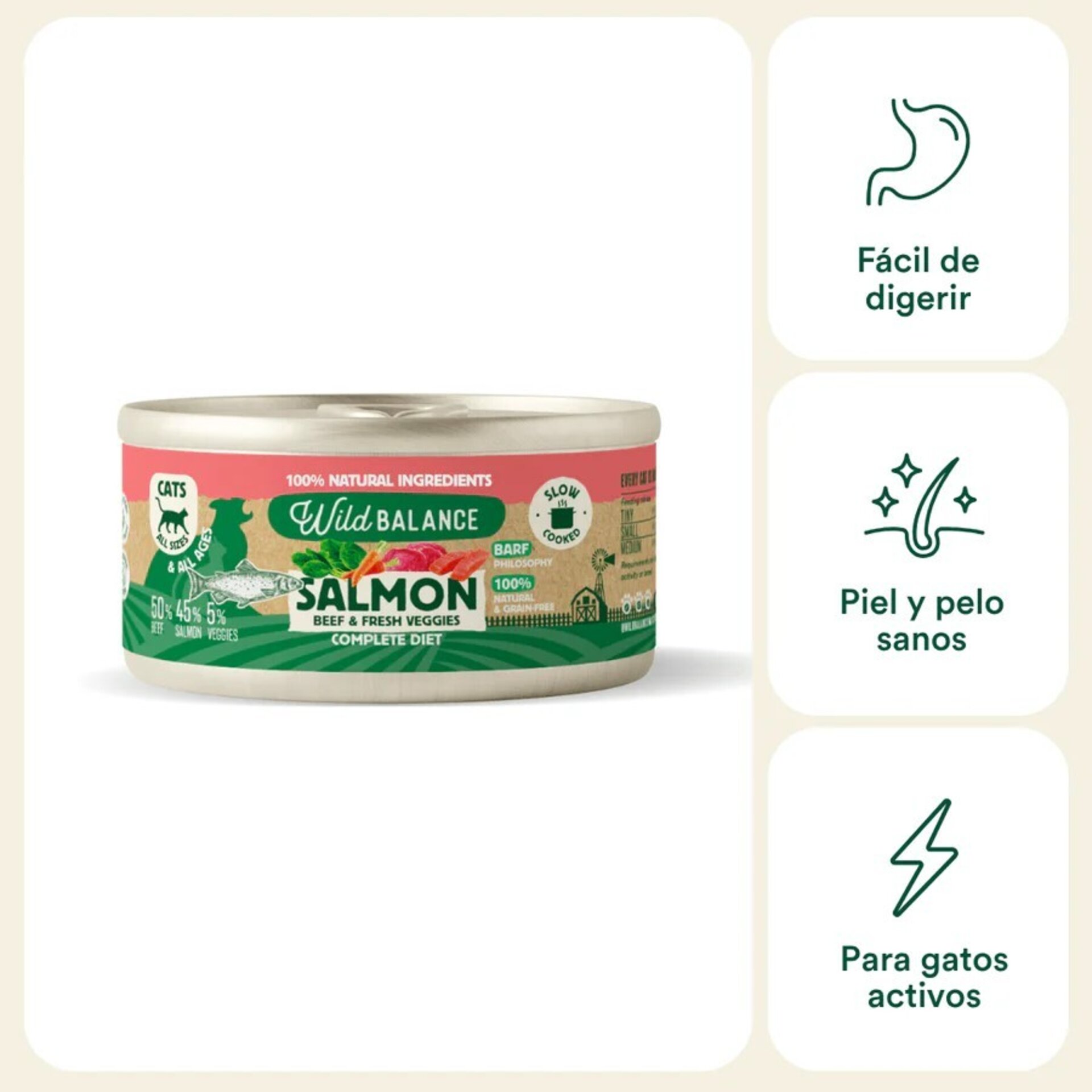 Wild Balance Latas Comida Natural para Gatos – Varios Sabores - 13