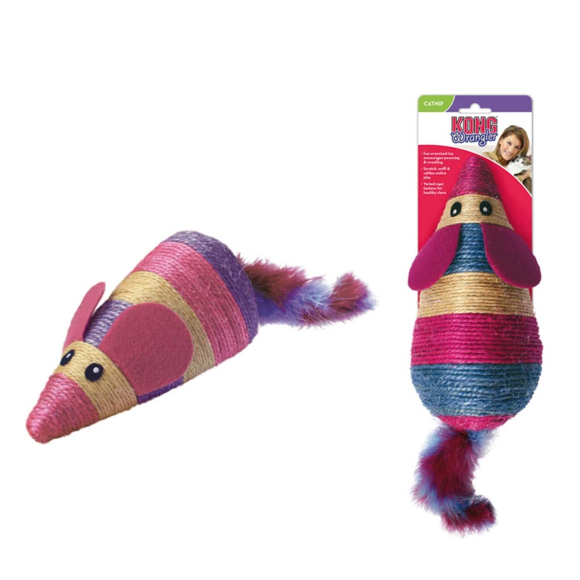 Kong Cat Wrangler Scratch Mouse - 2