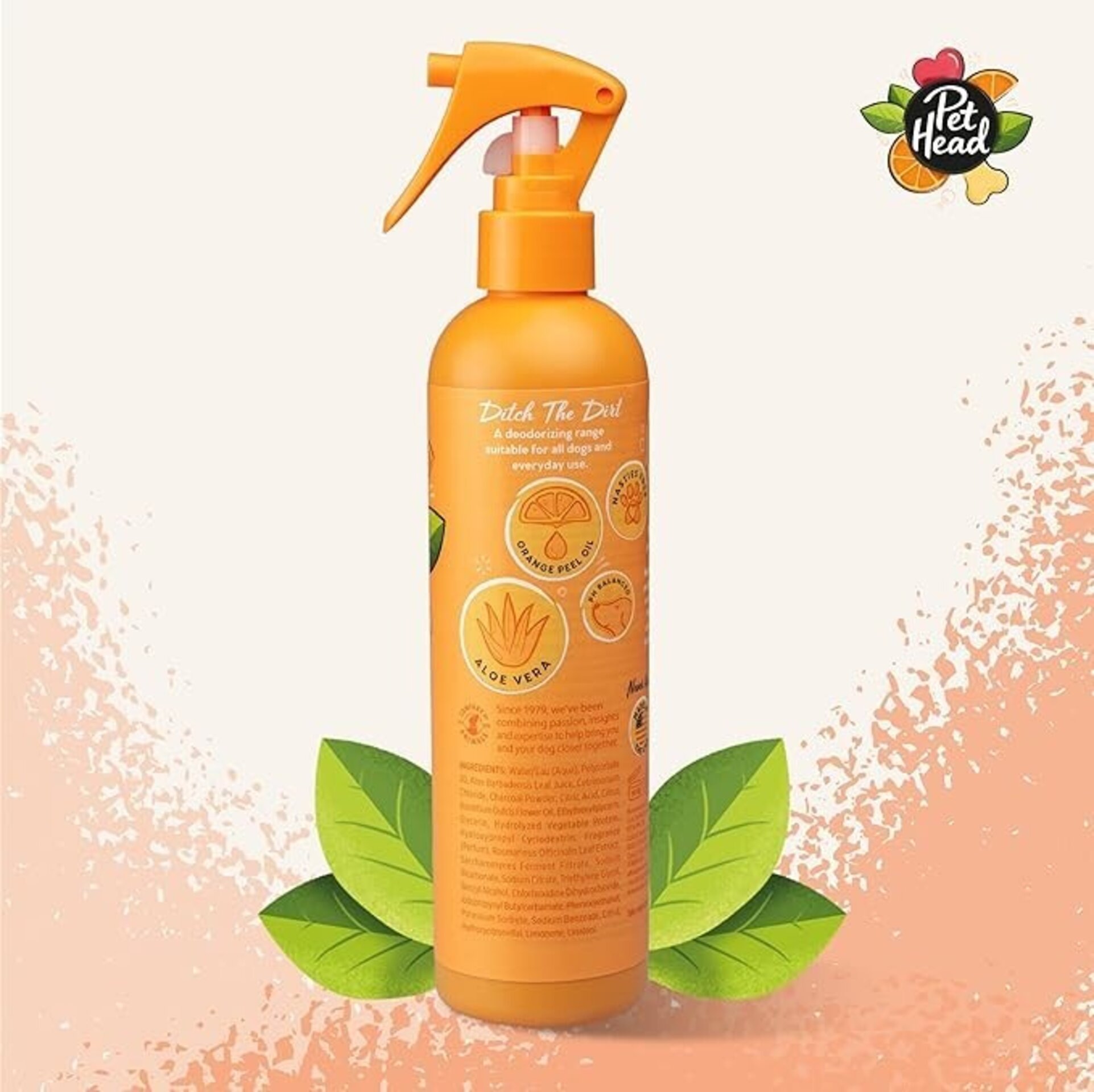 Champu Para Perro Pet Head Ditch The Dirt Naranja Y Aloe Vera Desodorant - 2