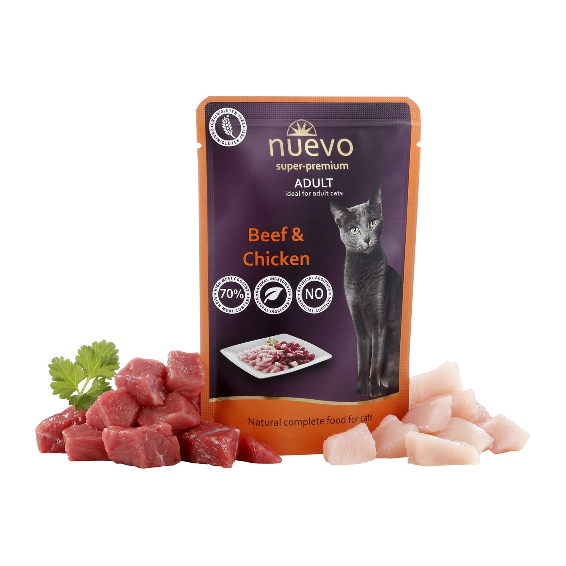 Nuevo Super Premium Sobres Adulto De Pollo-Pato-Ternera-Conejo-Salmon - 3