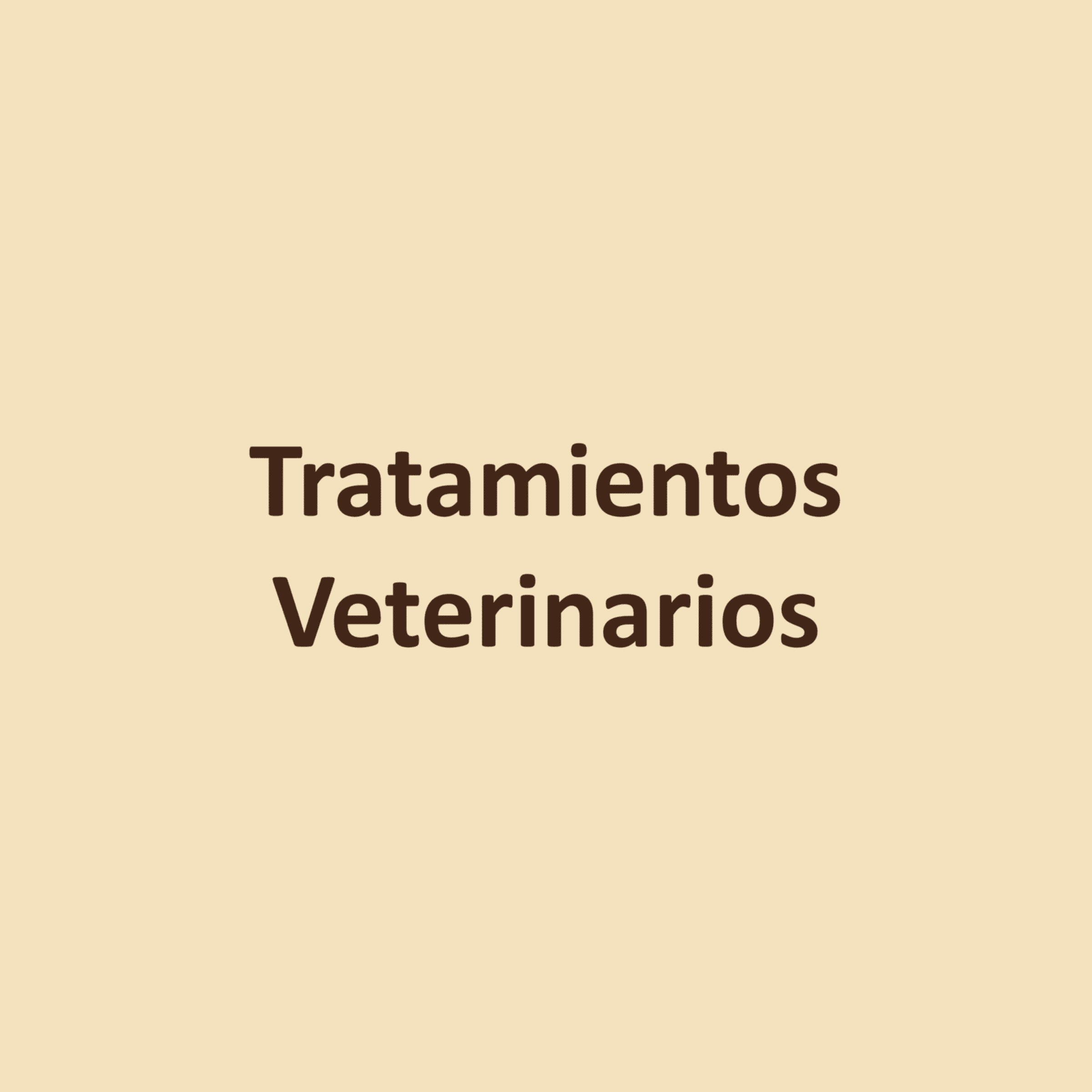 Tratamientos Veterinarios