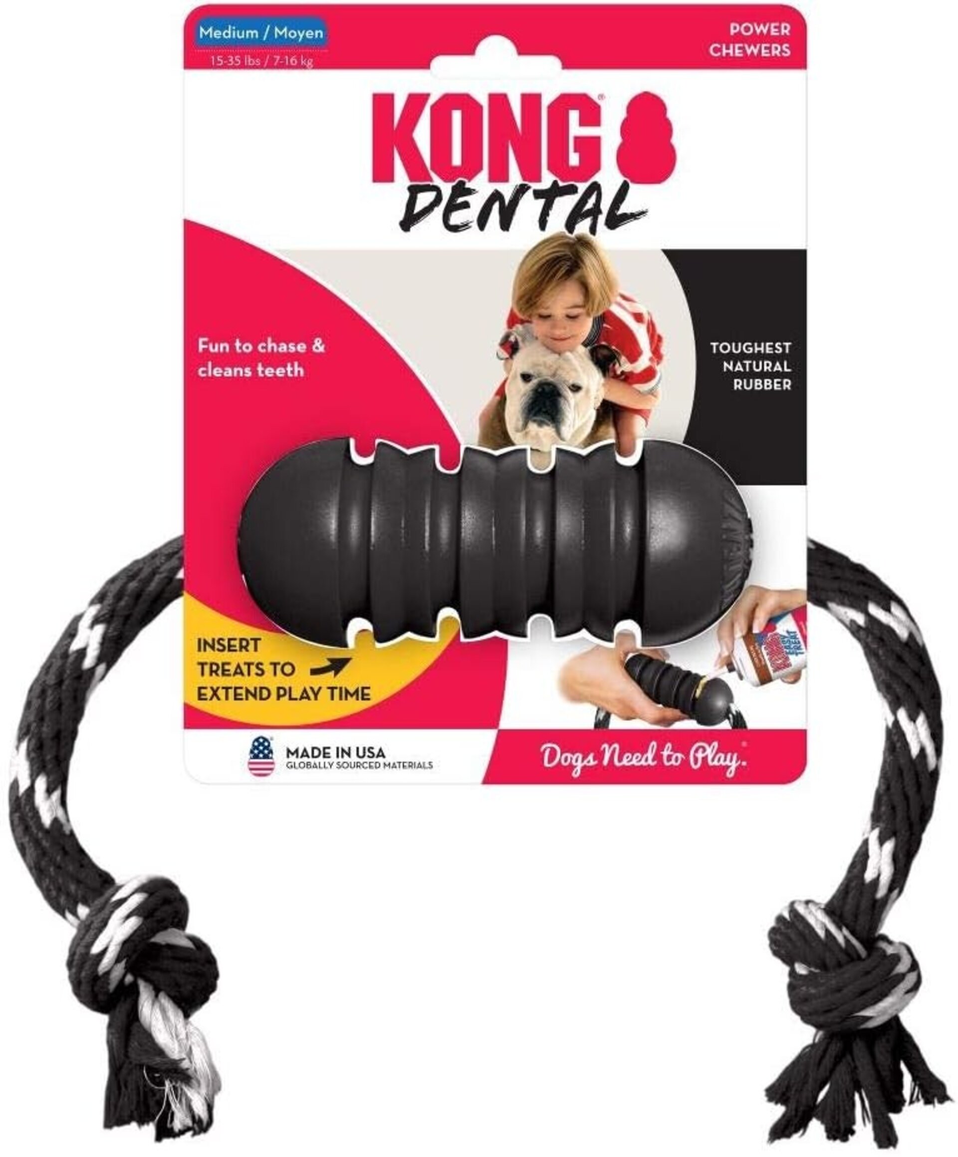Kong Negro Extrem Dental W/Rope - 2