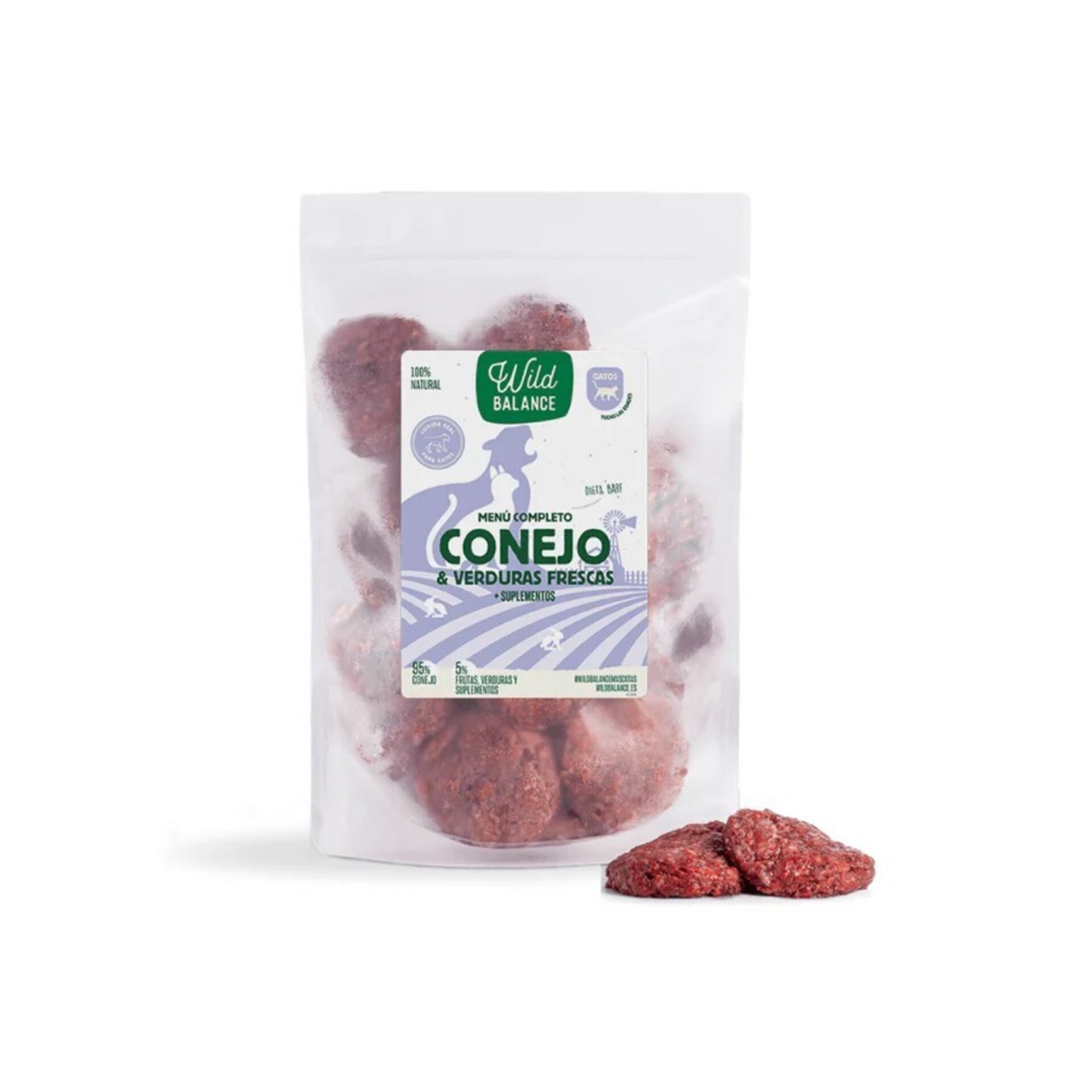 Wild Balance Menú BARF Conejo con Verduras Frescas Gatos - 10
