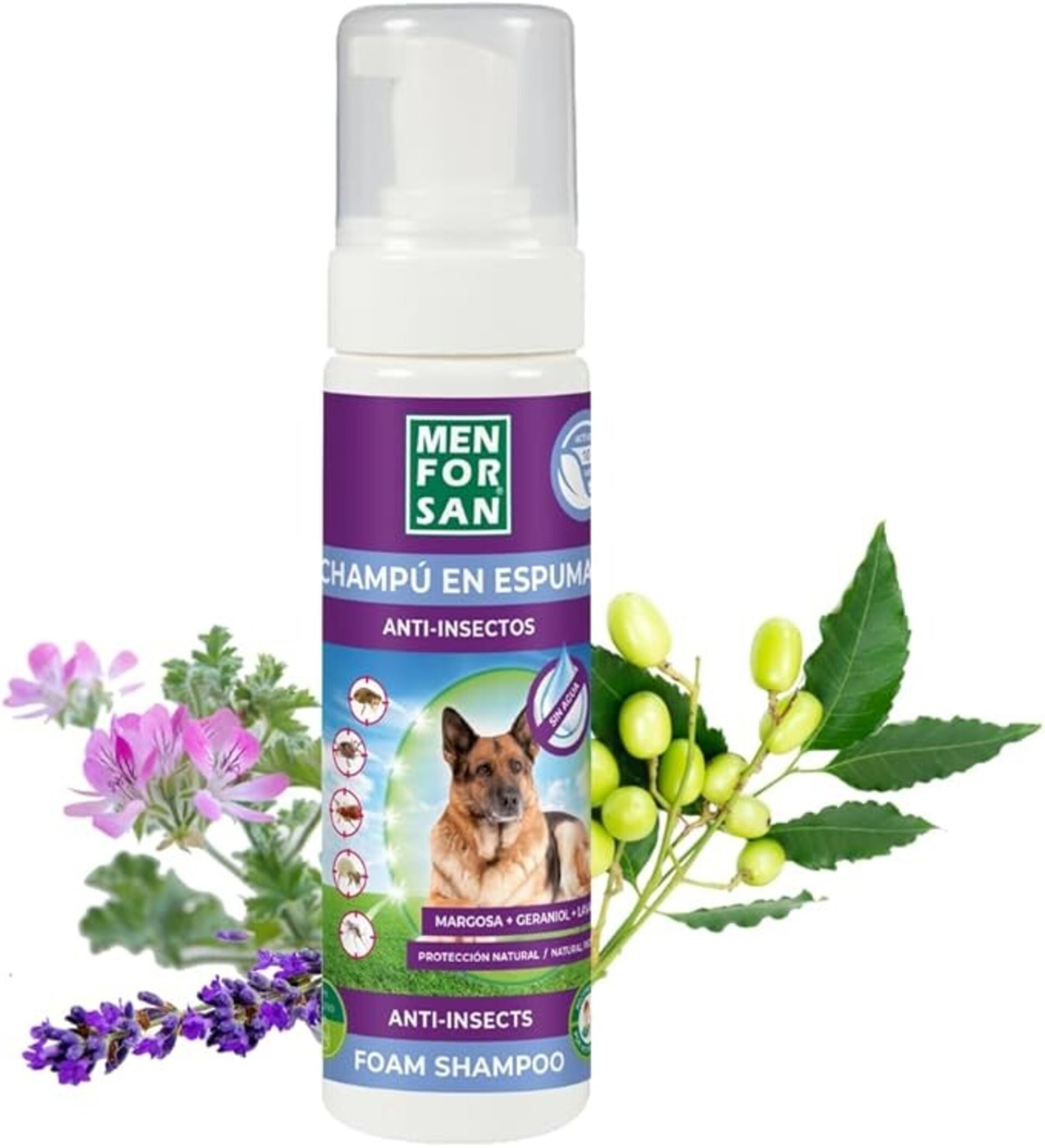 Champú En Espuma Anti Insectos Para Perros Men For San - 2