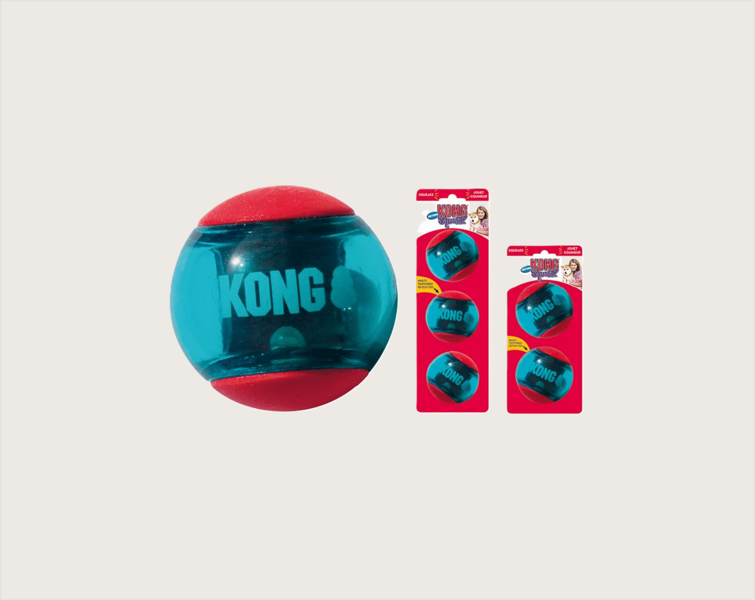 Kong Squeezz Action Red Balls para Perros - 1