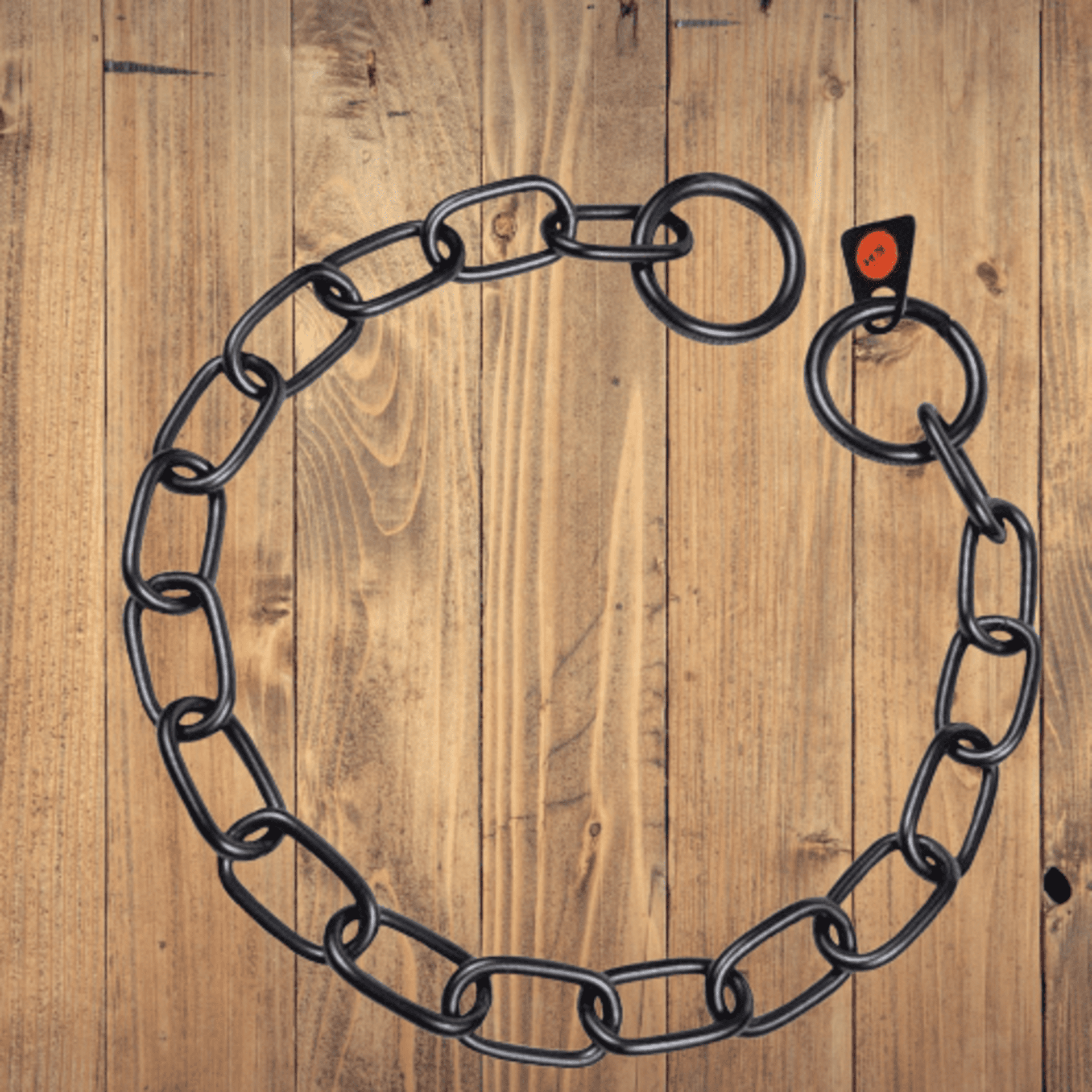 Collar Eslabón Semi-Largo Inox Negro HS - 1