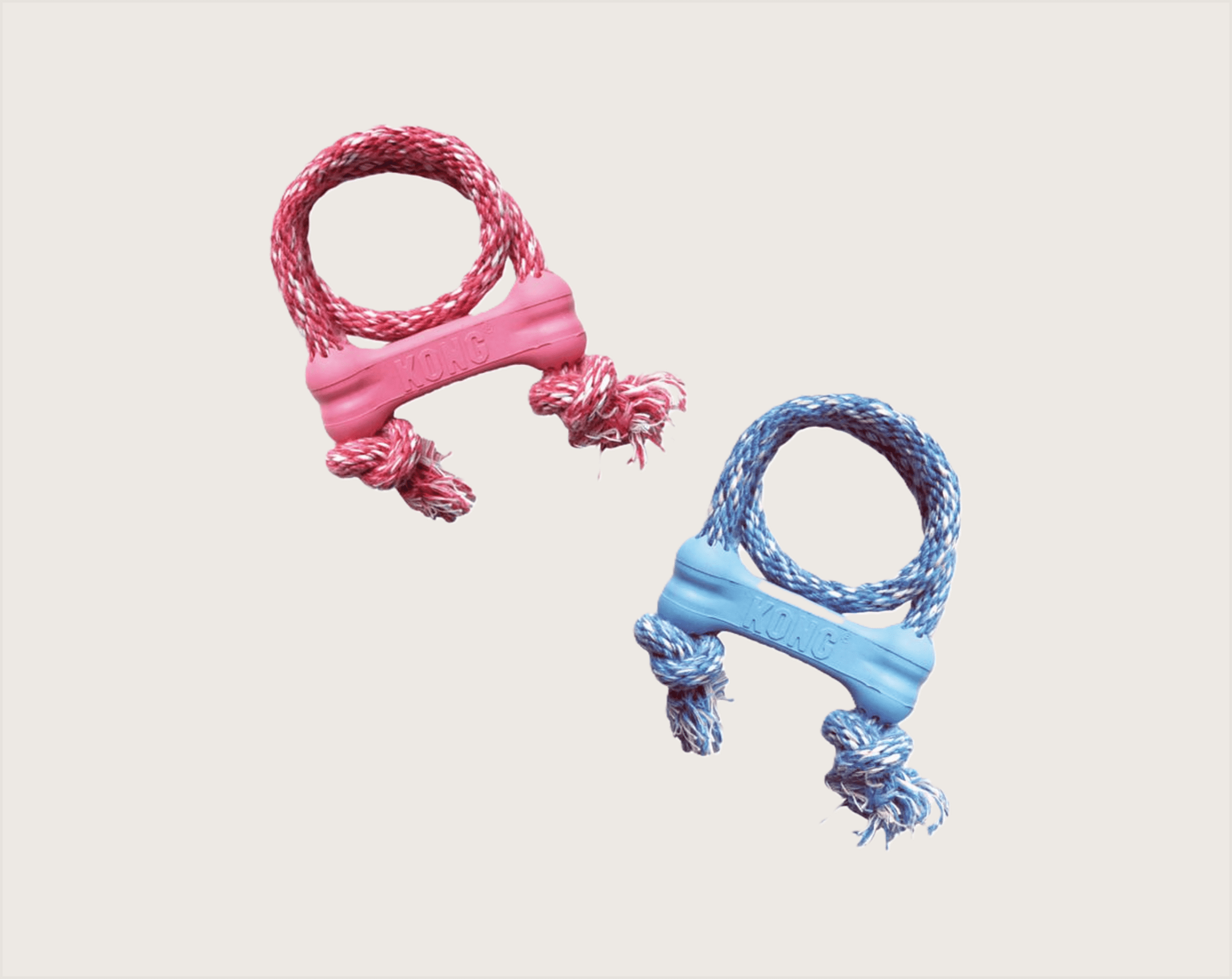 Kong Puppy Goodie Bone with Rope para Cachorros - 1