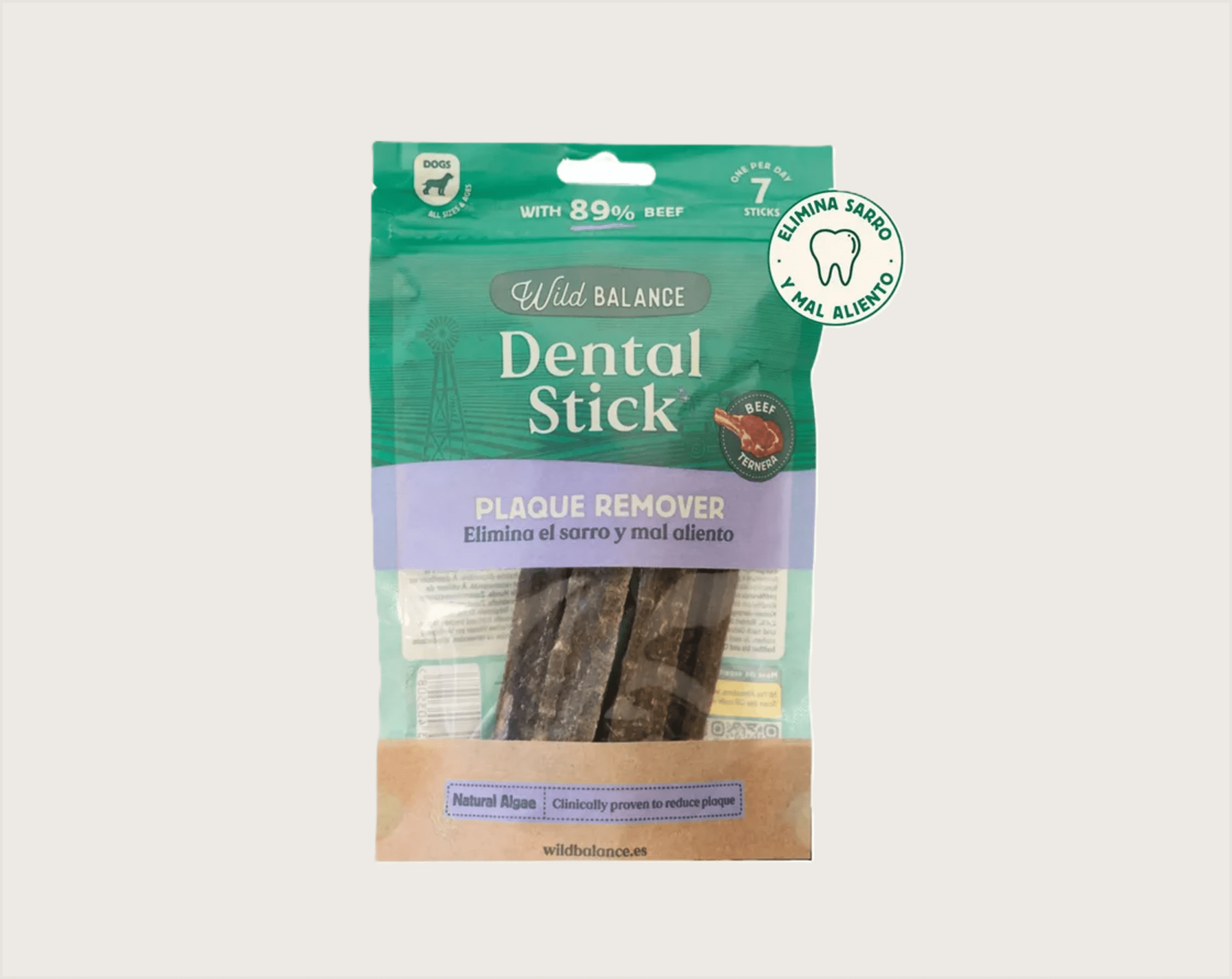 Wild Balance Sticks Dentales Ternera Elimina el Sarro y la Placa - 1
