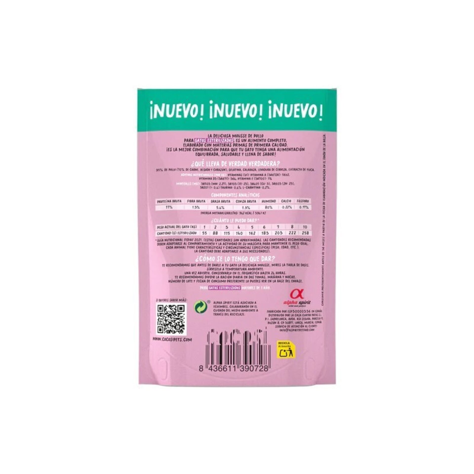 Cocosi Mousse de Pollo Esterilizados Pouch Gatos - 2