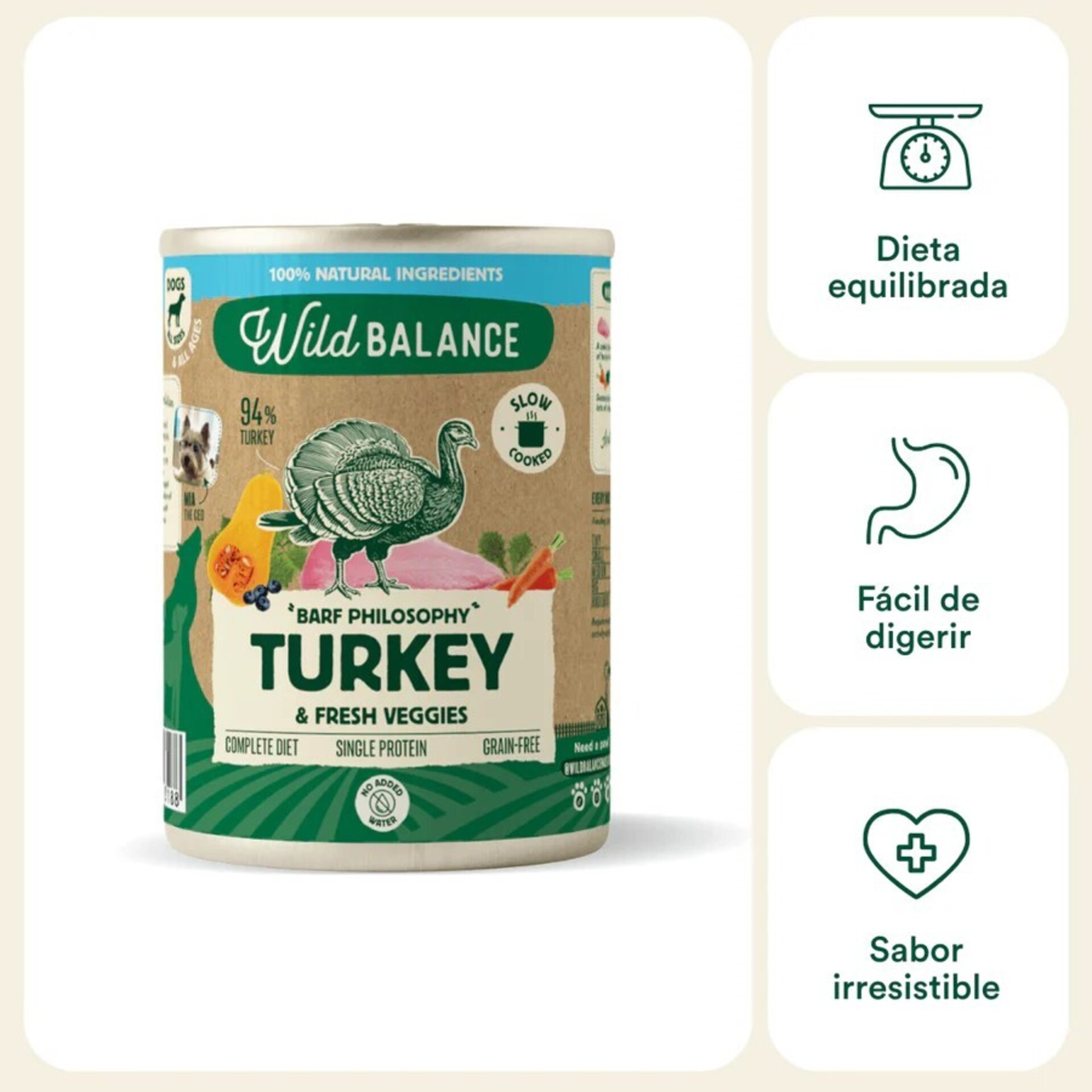Wild Balance Latas – Pavo / Cordero / Pollo / Ternera / Cerdo (Filosofía BARF) - 3