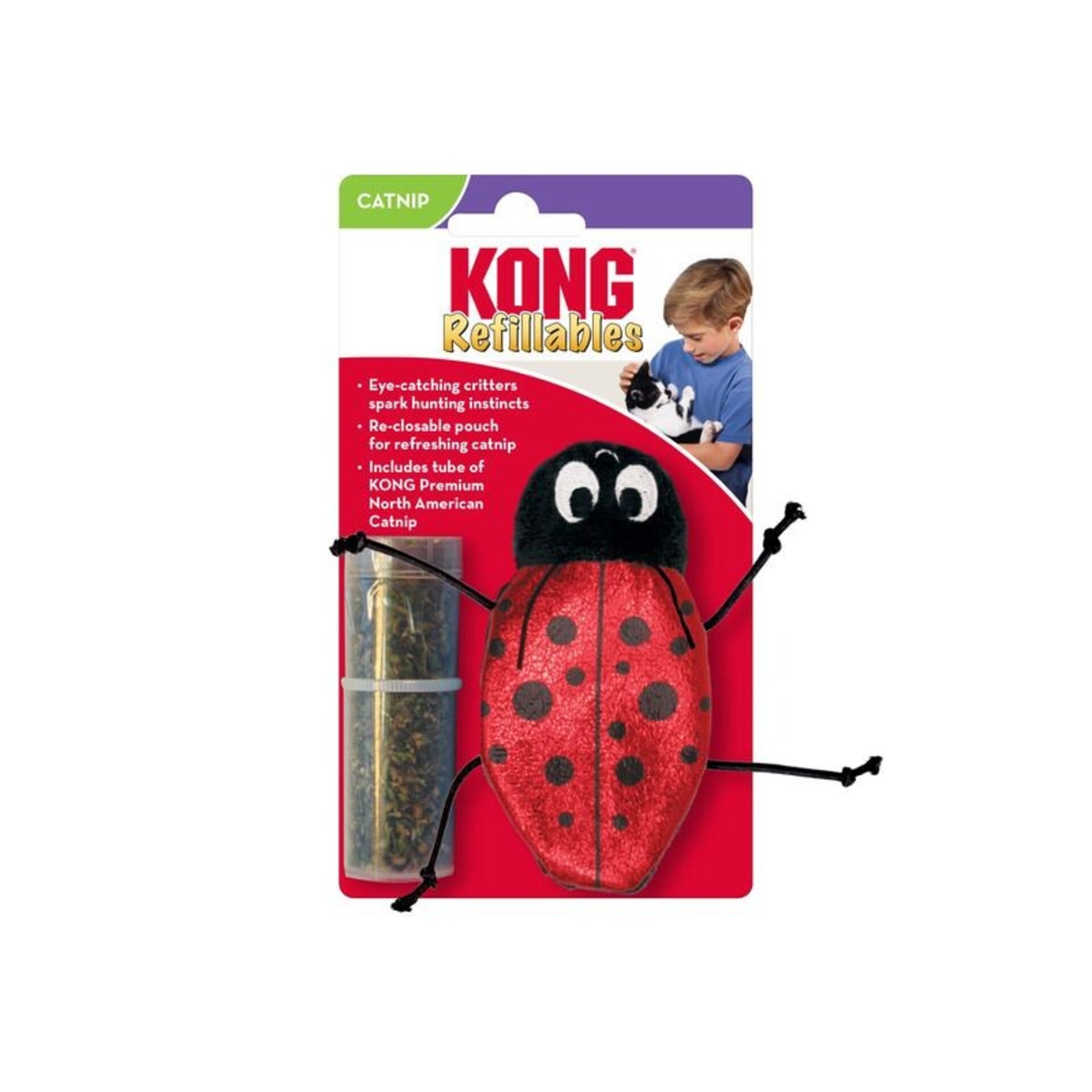 Kong Cat Refillable Ladybug - 2