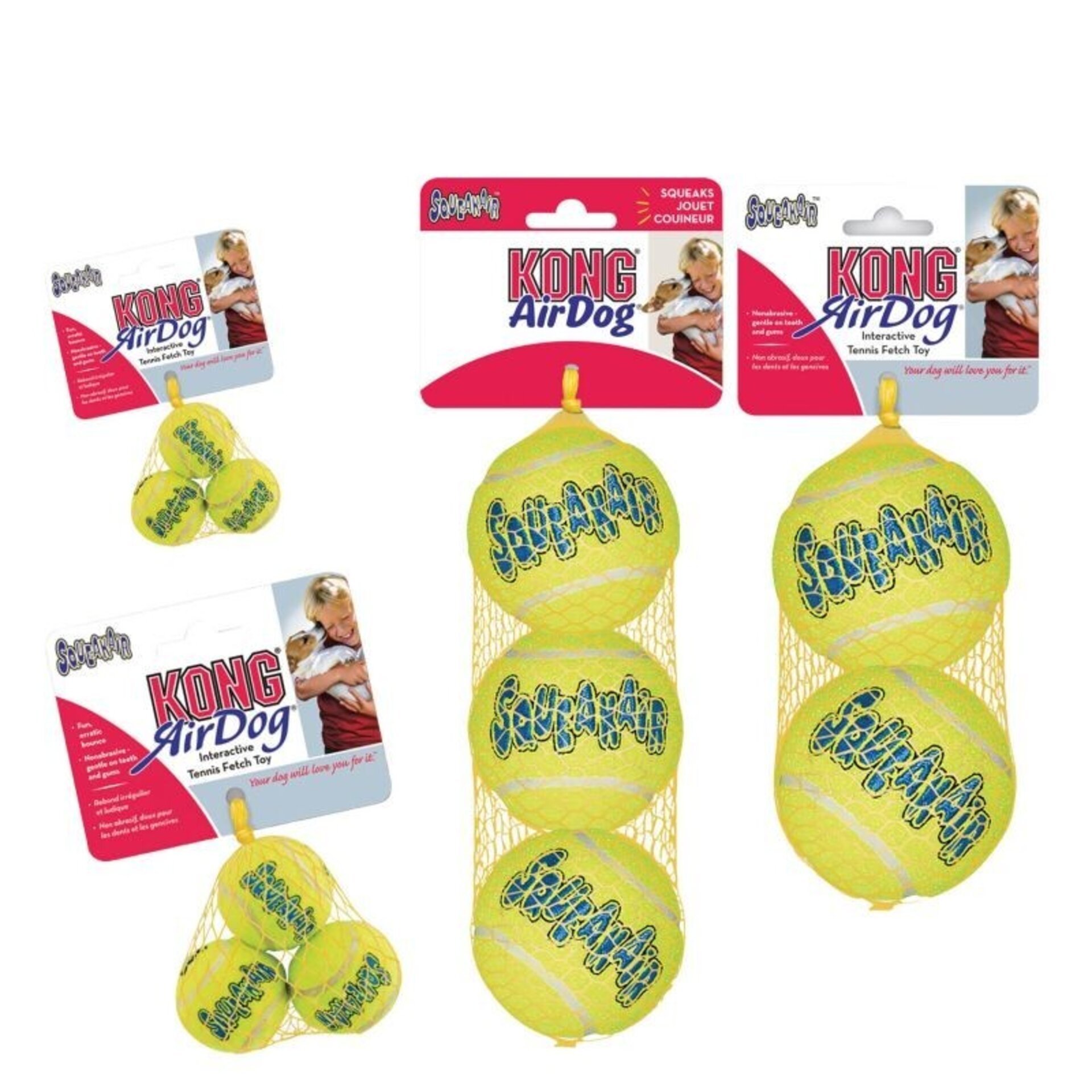Kong AirDog Squeakair Balls para Perros - 15