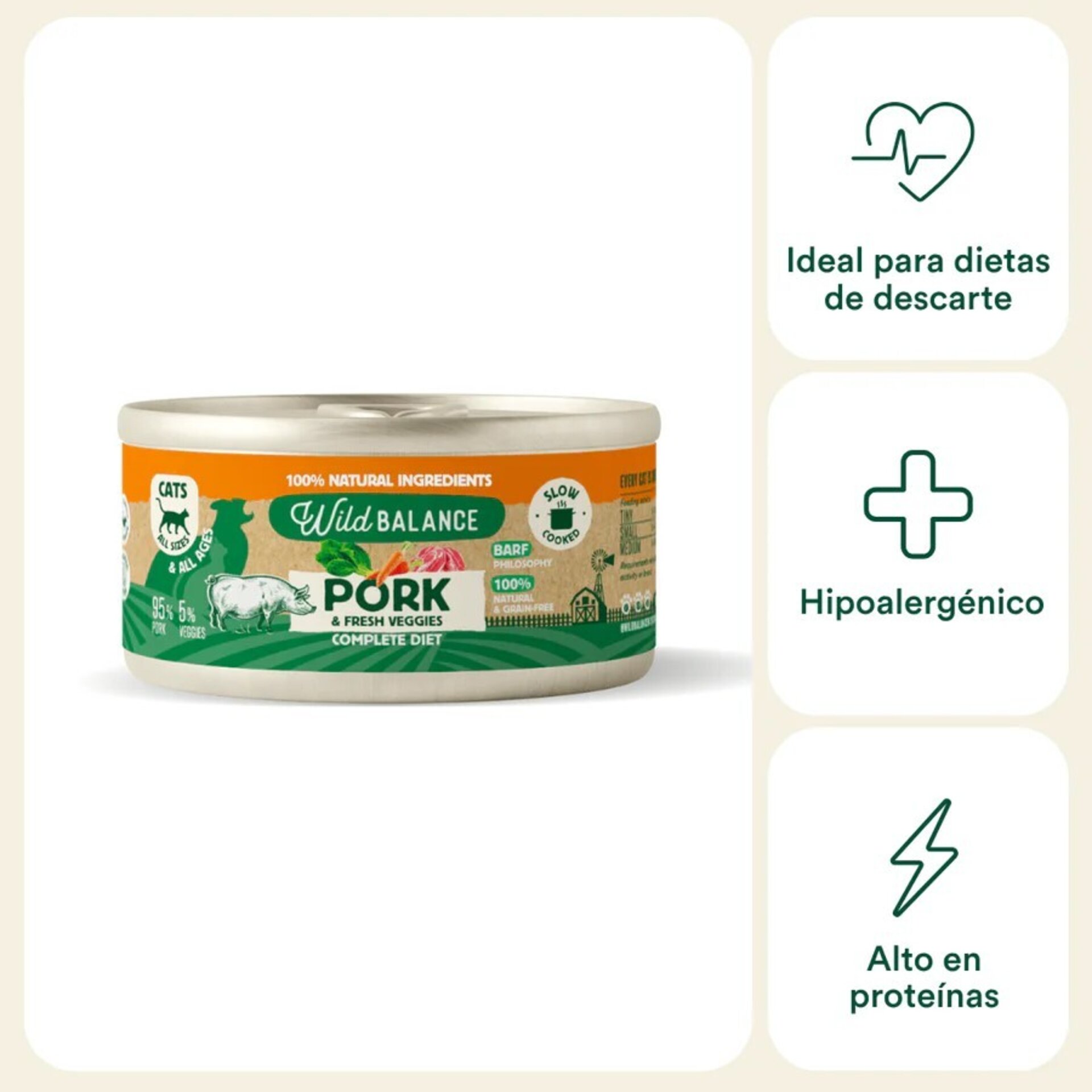 Wild Balance Latas Comida Natural para Gatos – Varios Sabores - 6