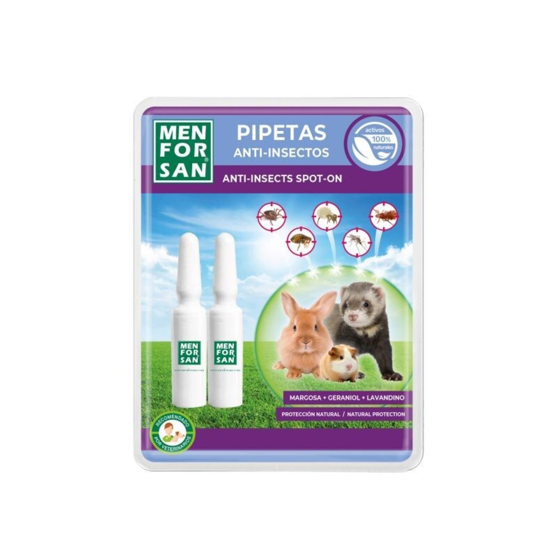 Pipetas Para Conejos, Humores Y Roedores Con Margosa, Geranniol Y Lavandino. - 2
