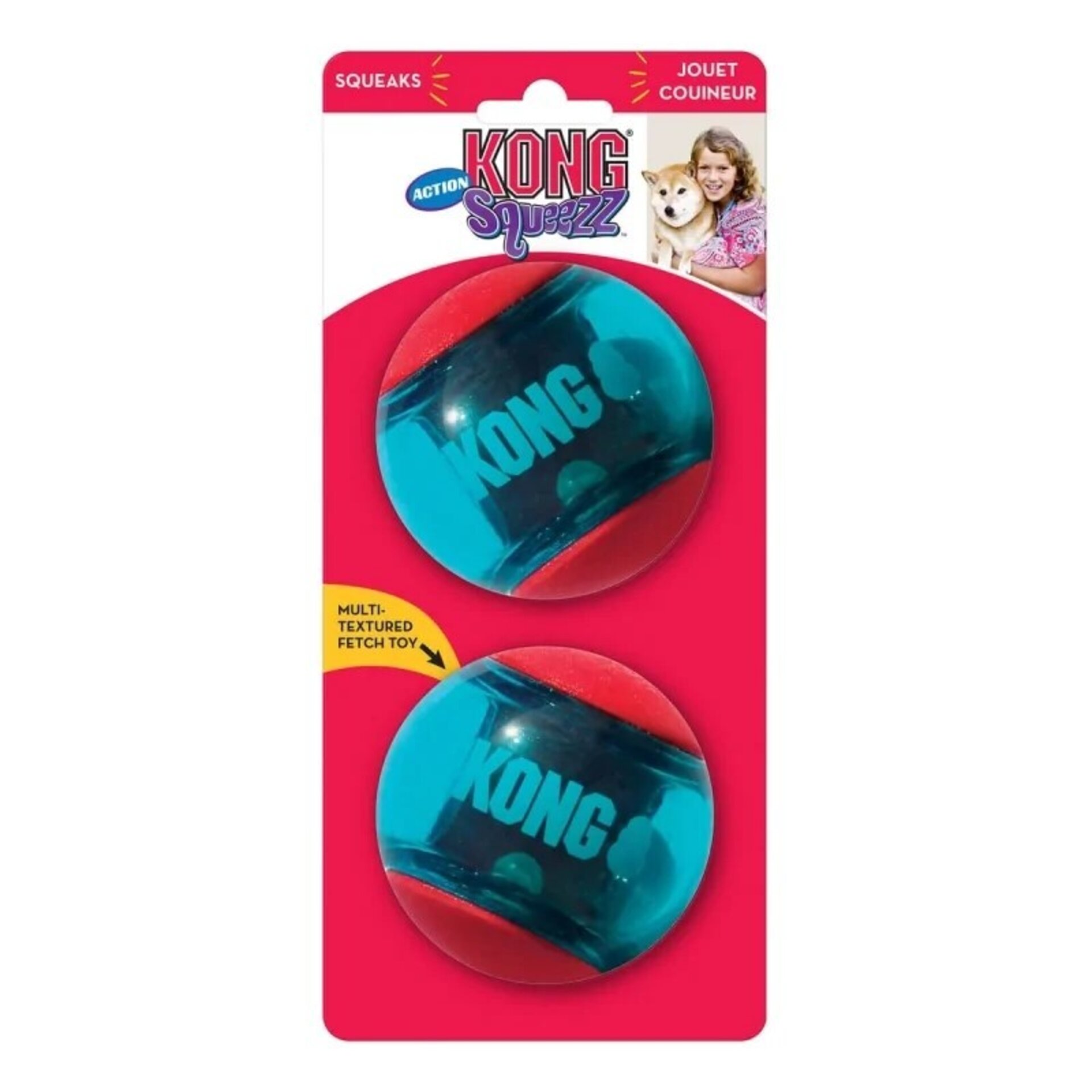 Kong Squeezz Action Red Balls para Perros - 4