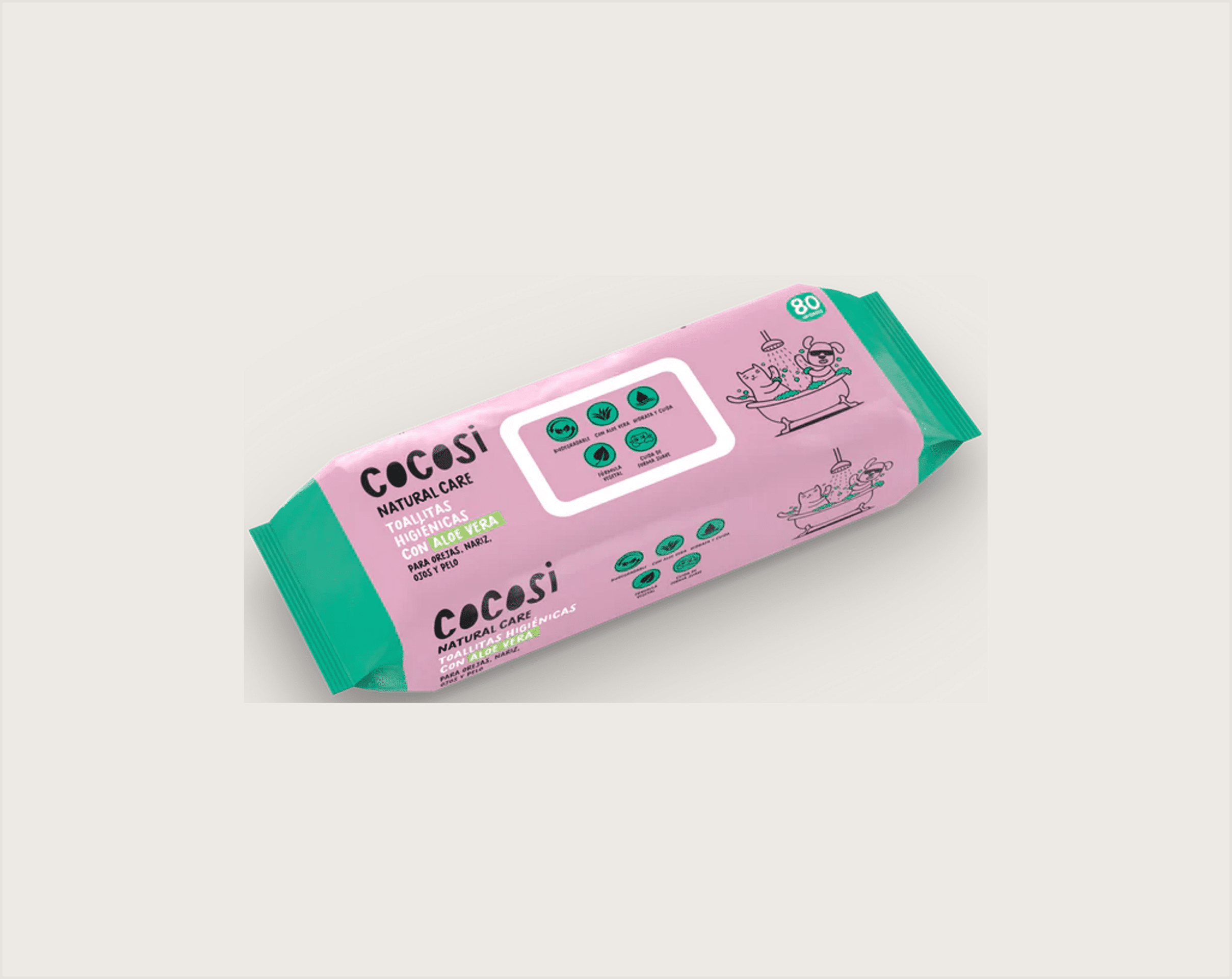 Cocosi Toallitas Biodegradables con Aloe Vera - 3