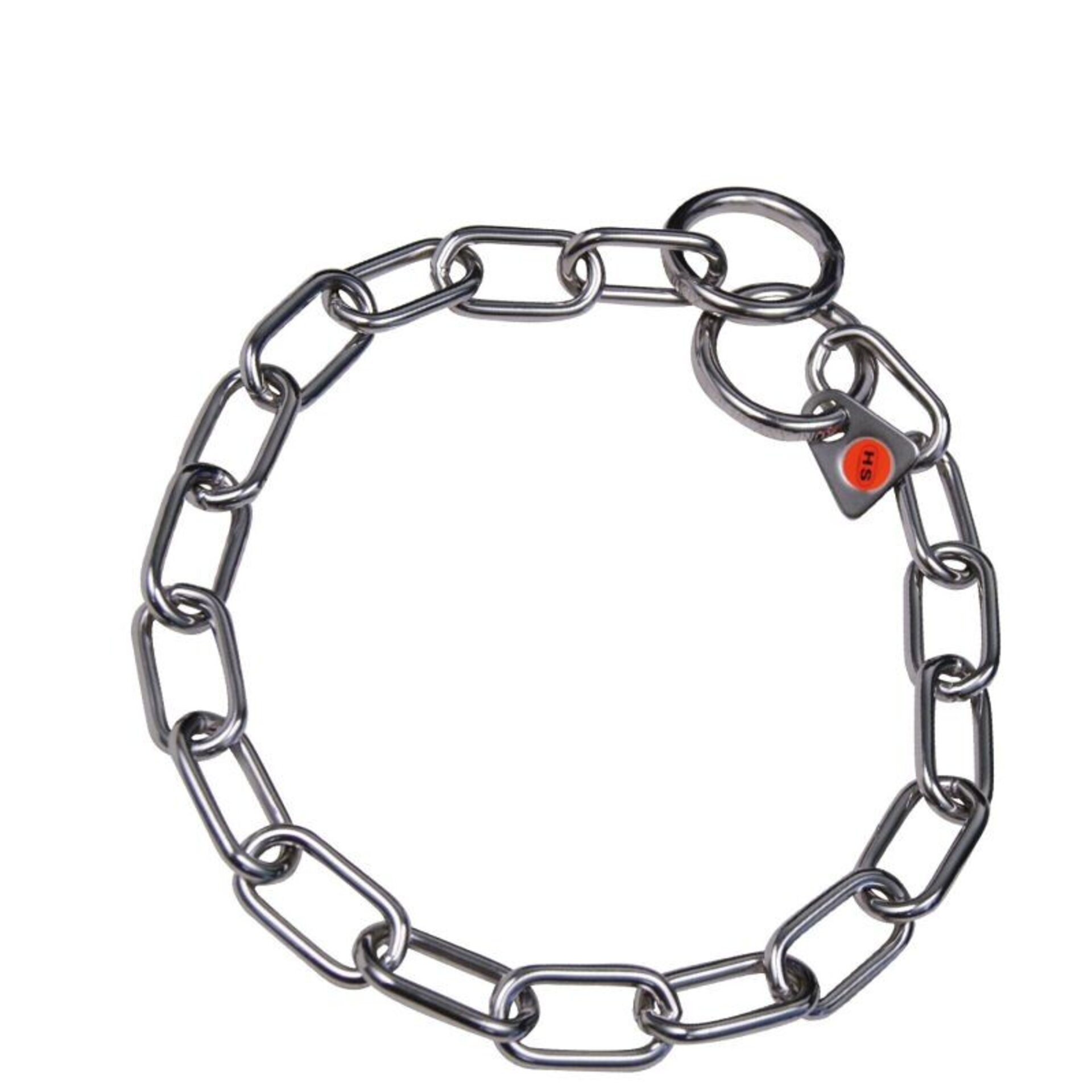 Collar Eslabón Semi-Largo Acero Cromado HS - 2