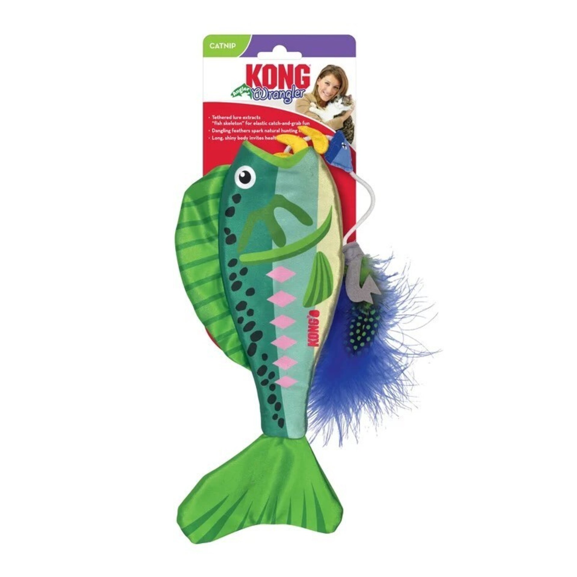 Kong Wrangler Angler Fish Assorted para Gatos - 4