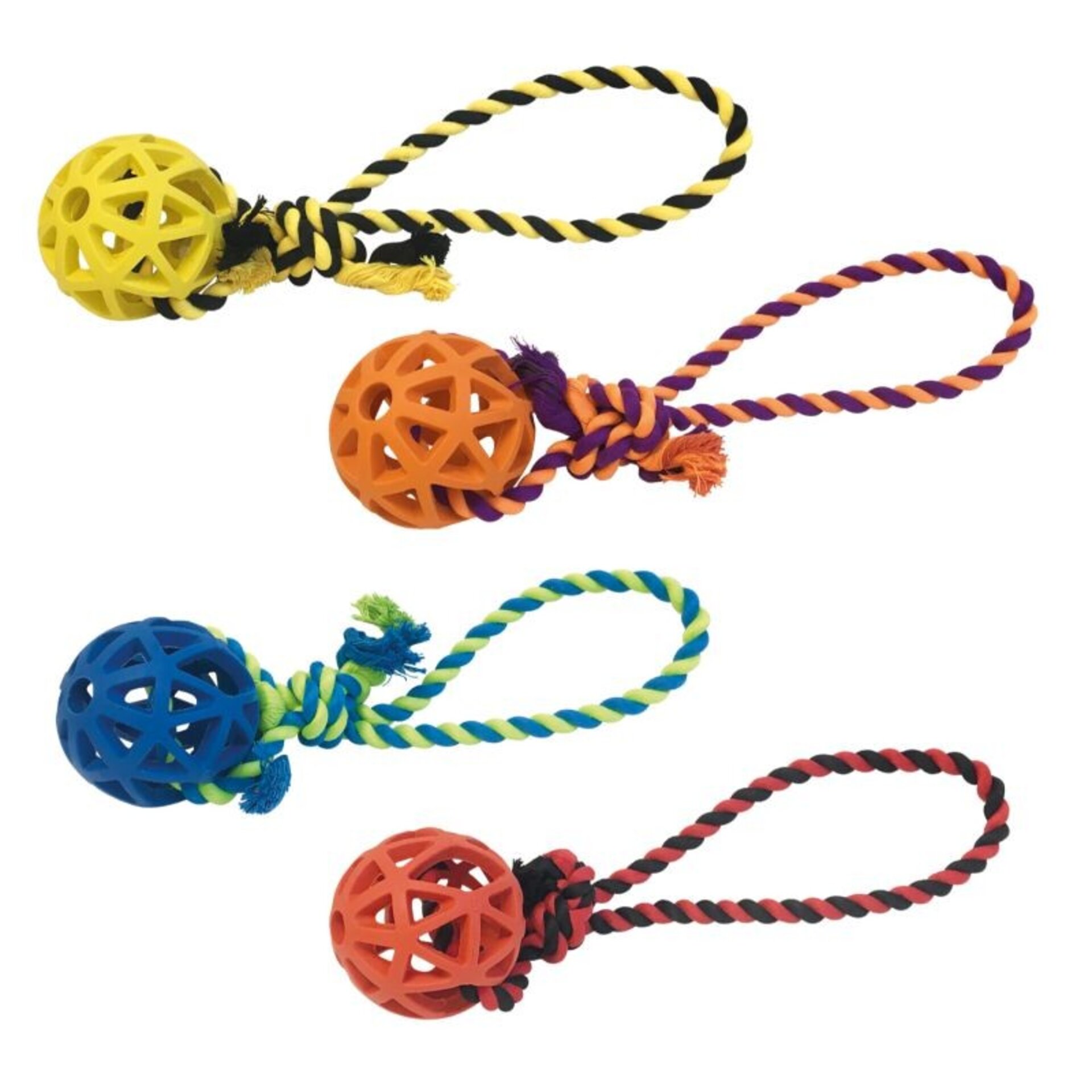 Gloria Rubber Lattice Ball with Rope para Perros - 5