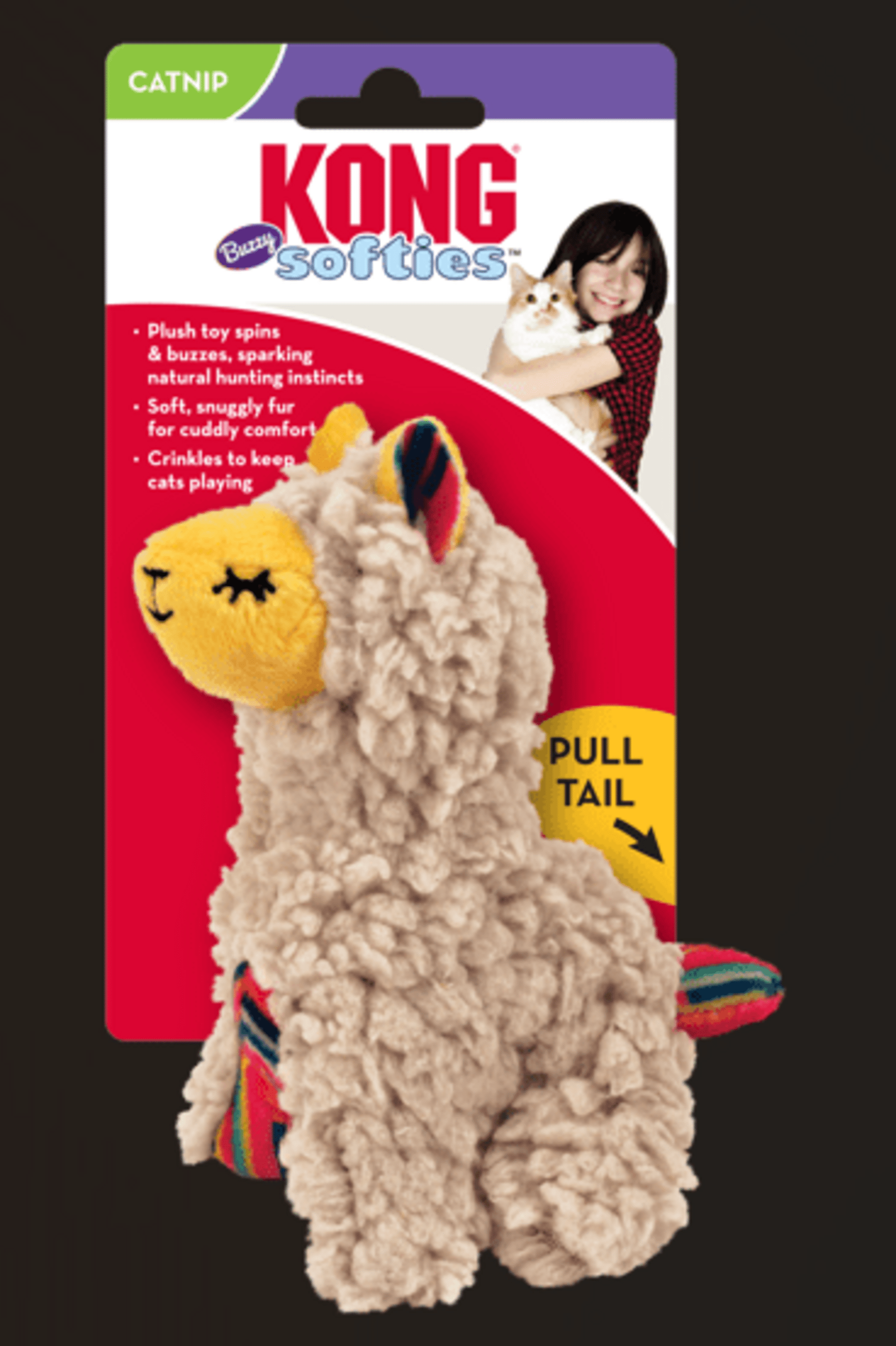 Peluche Kong Cat Softies Buzzy Llama - 2
