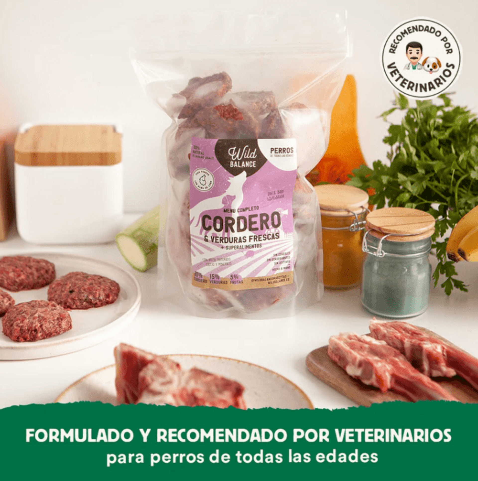 Menú BARF De Cordero Con Verduras Frescas - 4