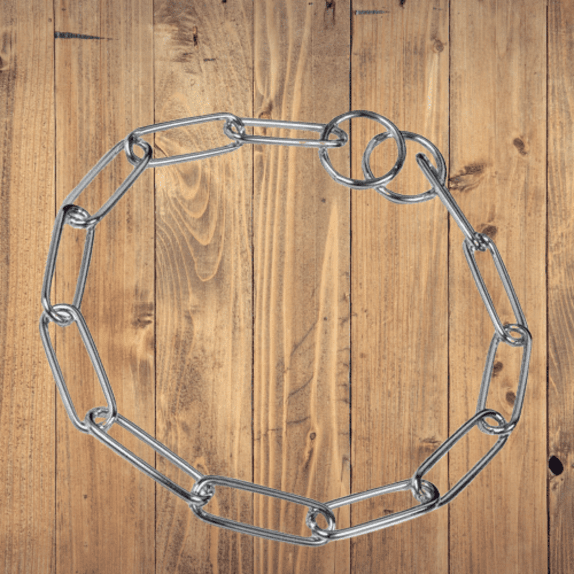 Collar Eslabón Largo Acero Cromado HS - 1