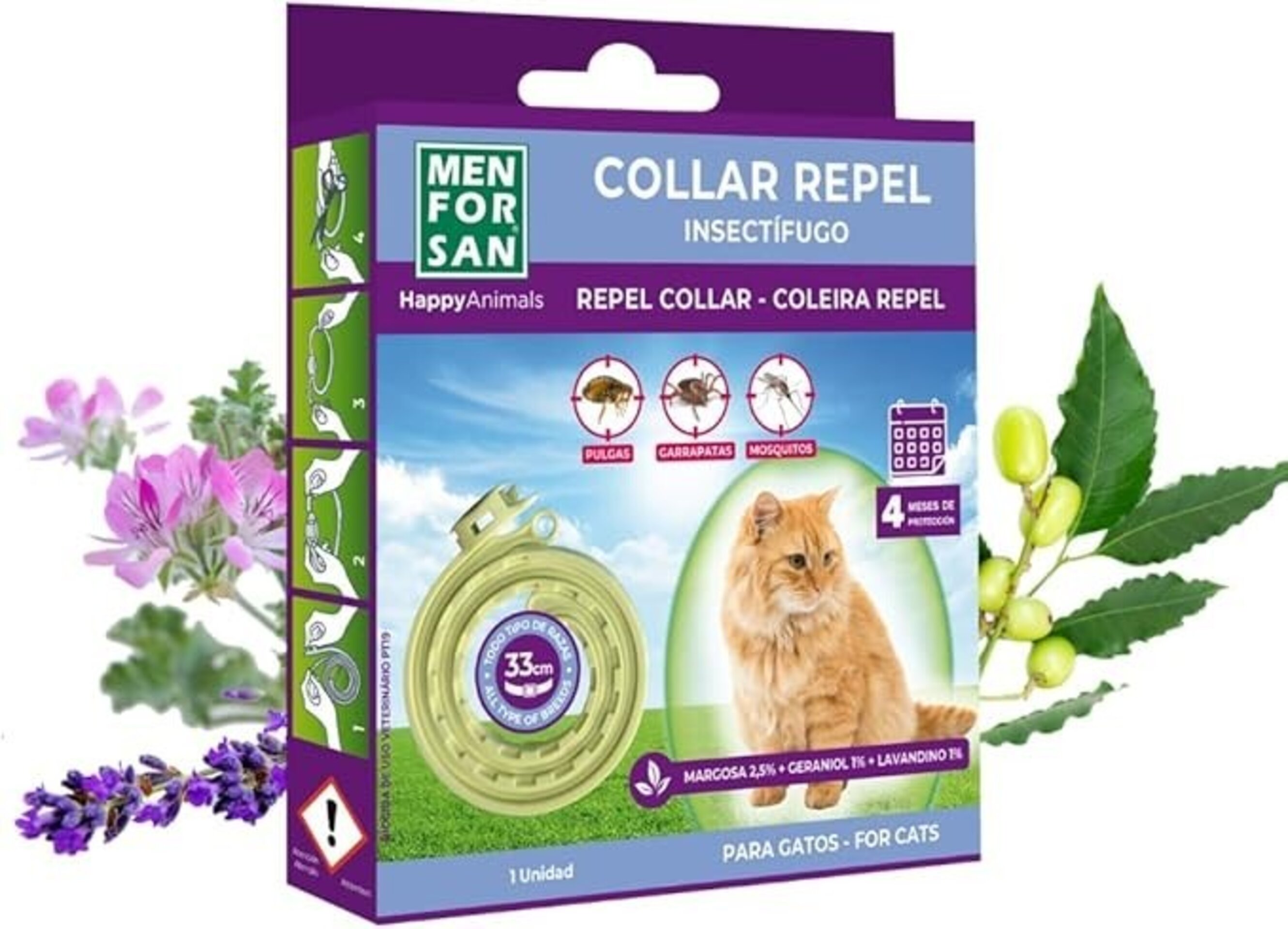Collar Anti Insectos 3 Activos Gato - 2