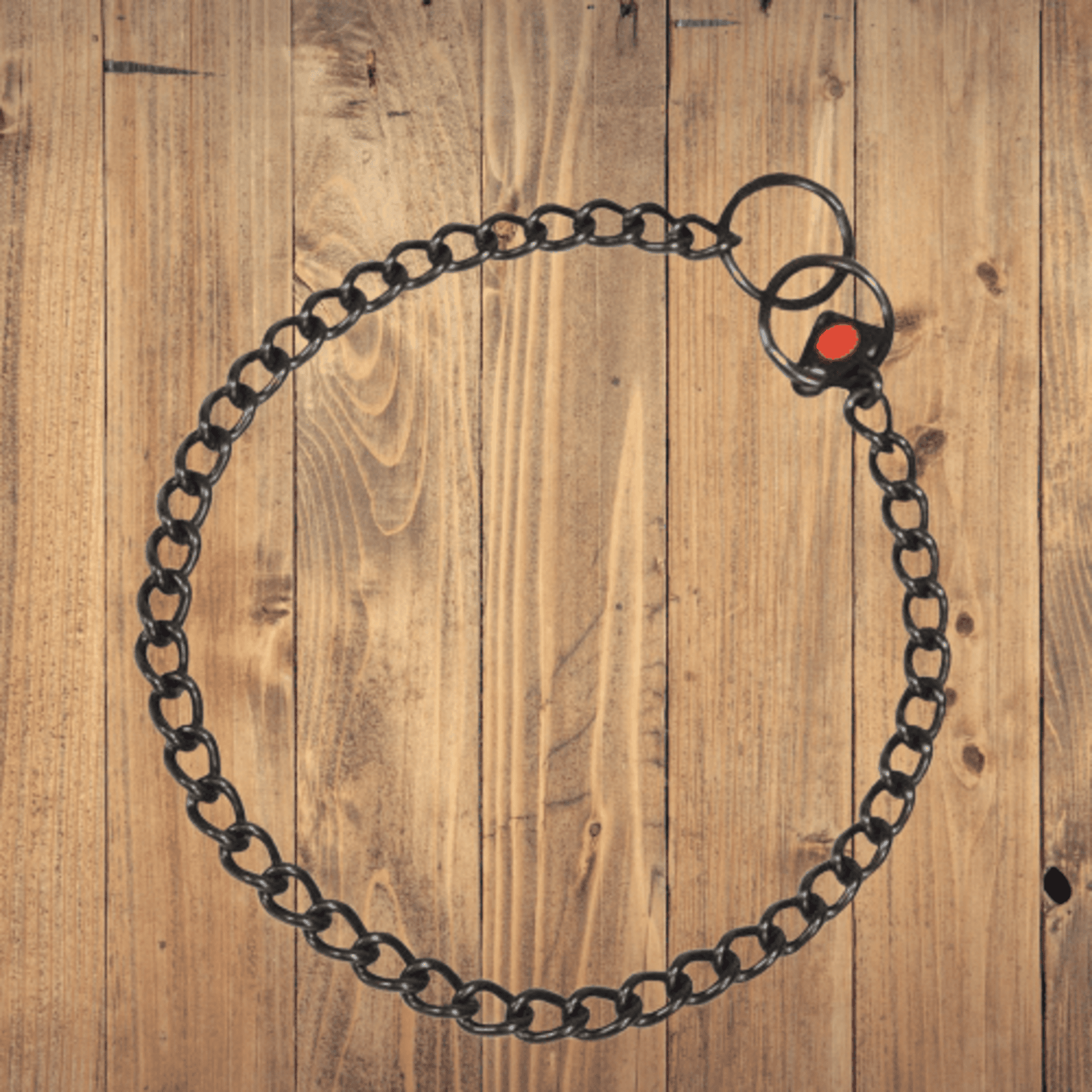 Collar Eslabón Retorcido Inox. Negro HS - 1