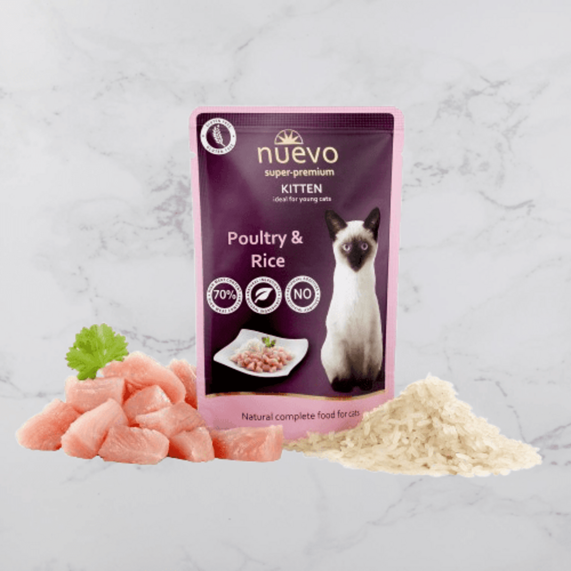 Nuevo Super Premium Sobres Kitten De Ave De Corral - 1