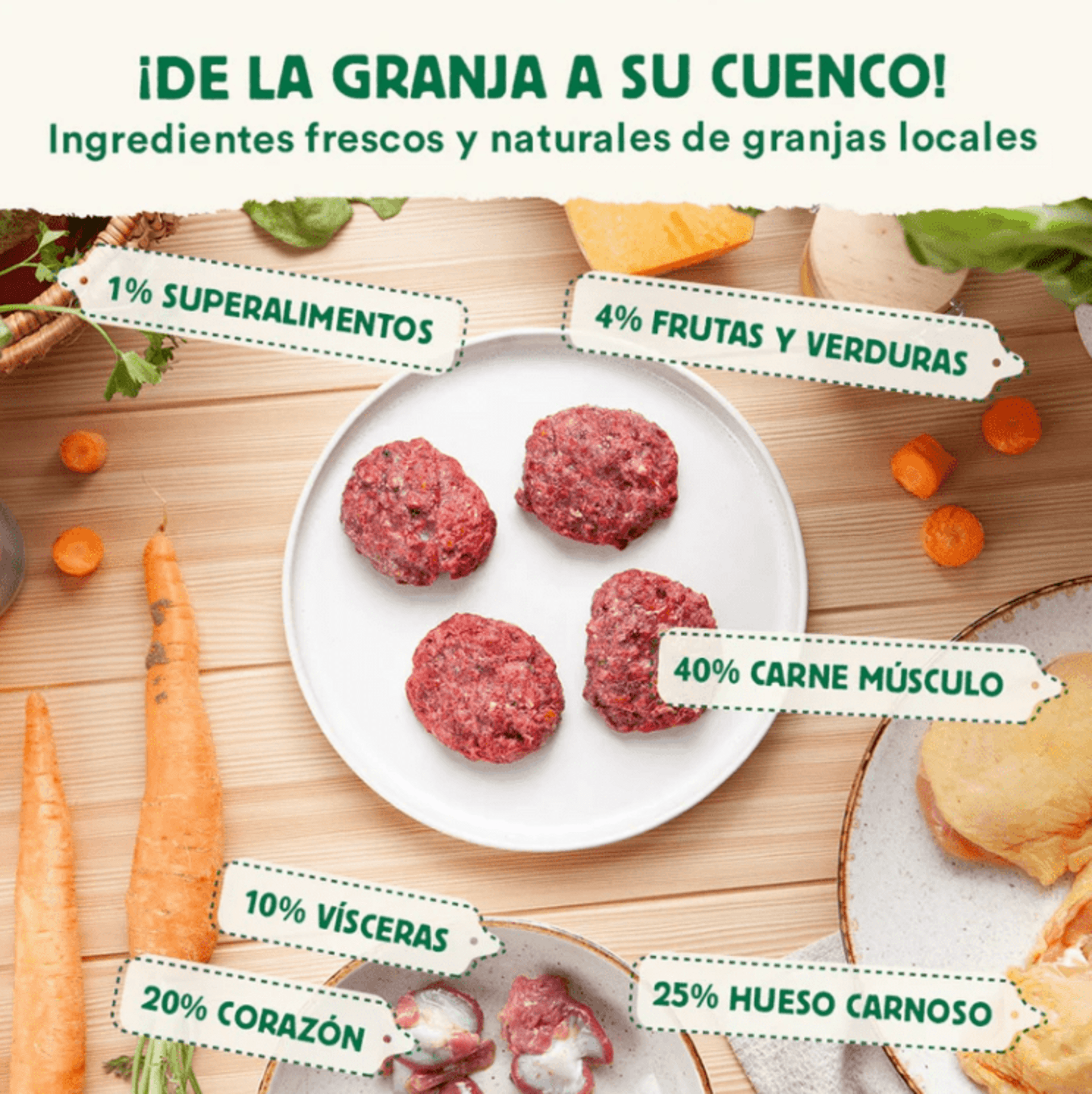 Menú BARF de Pollo Con Verduras Frescas - 6