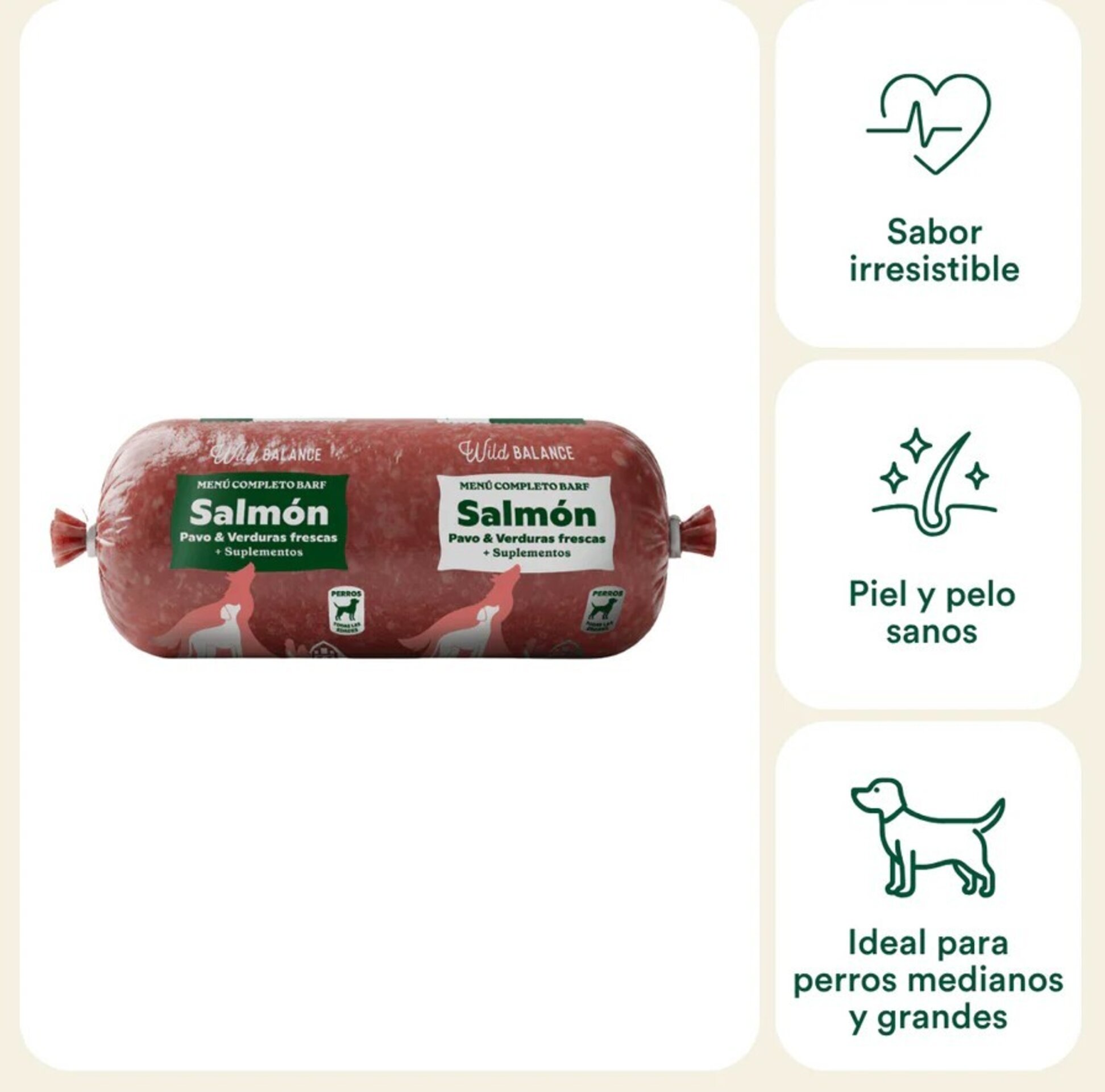 Wild Balance Menú BARF GRANDE De Salmón Con Verduras - 2