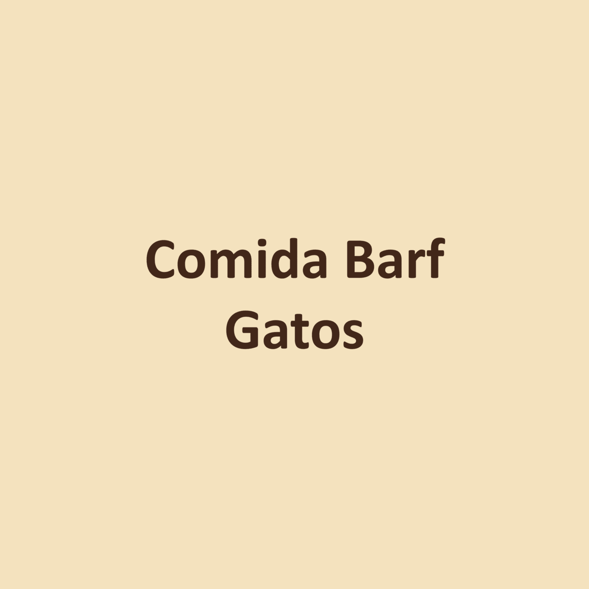 Comida Barf Gatos