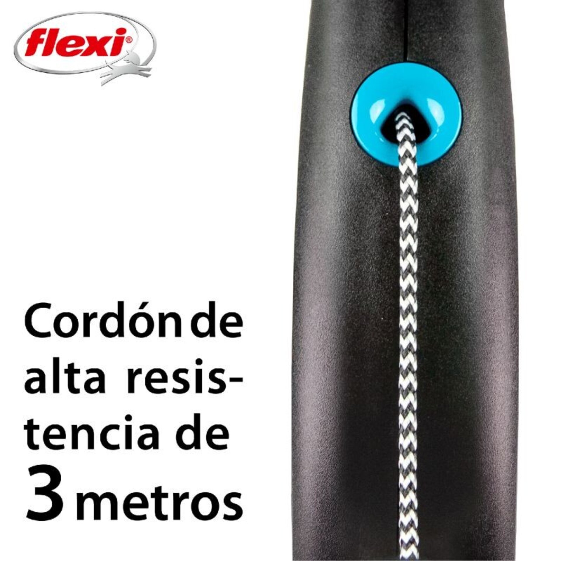 Flexi Correa Black Design Cordón - 7