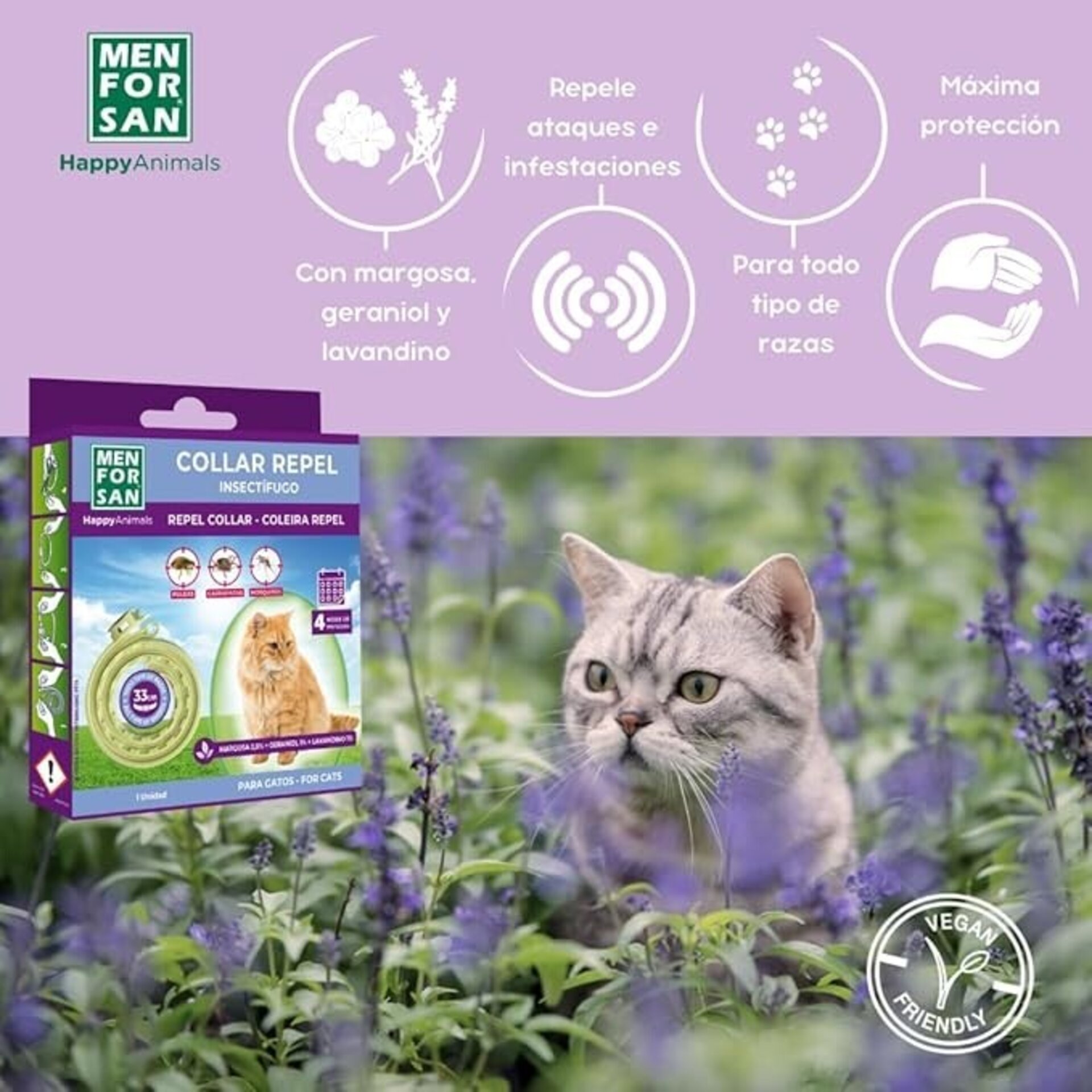 Collar Anti Insectos 3 Activos Gato - 1