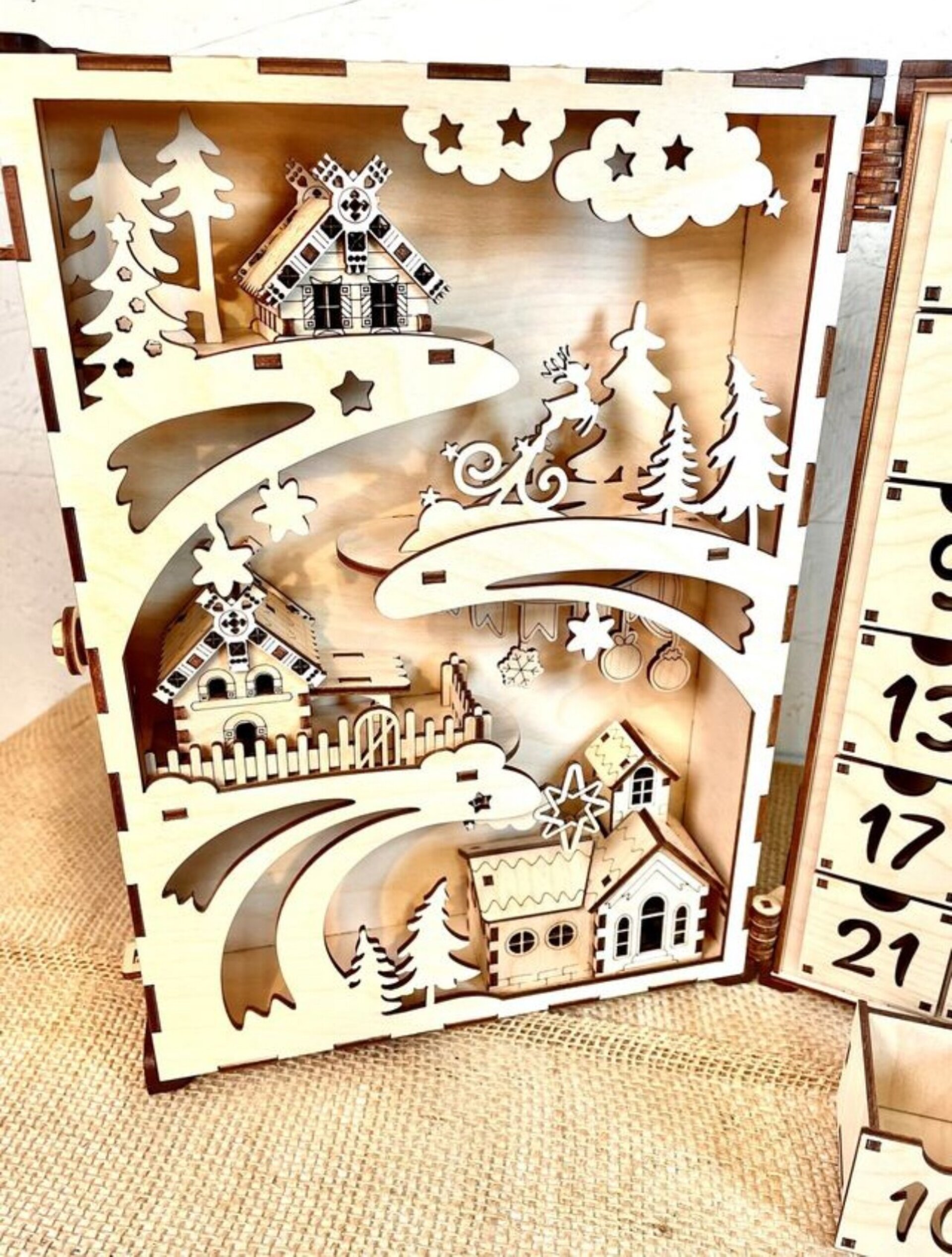 Calendario De Adviento De Lujo En MDF - 4