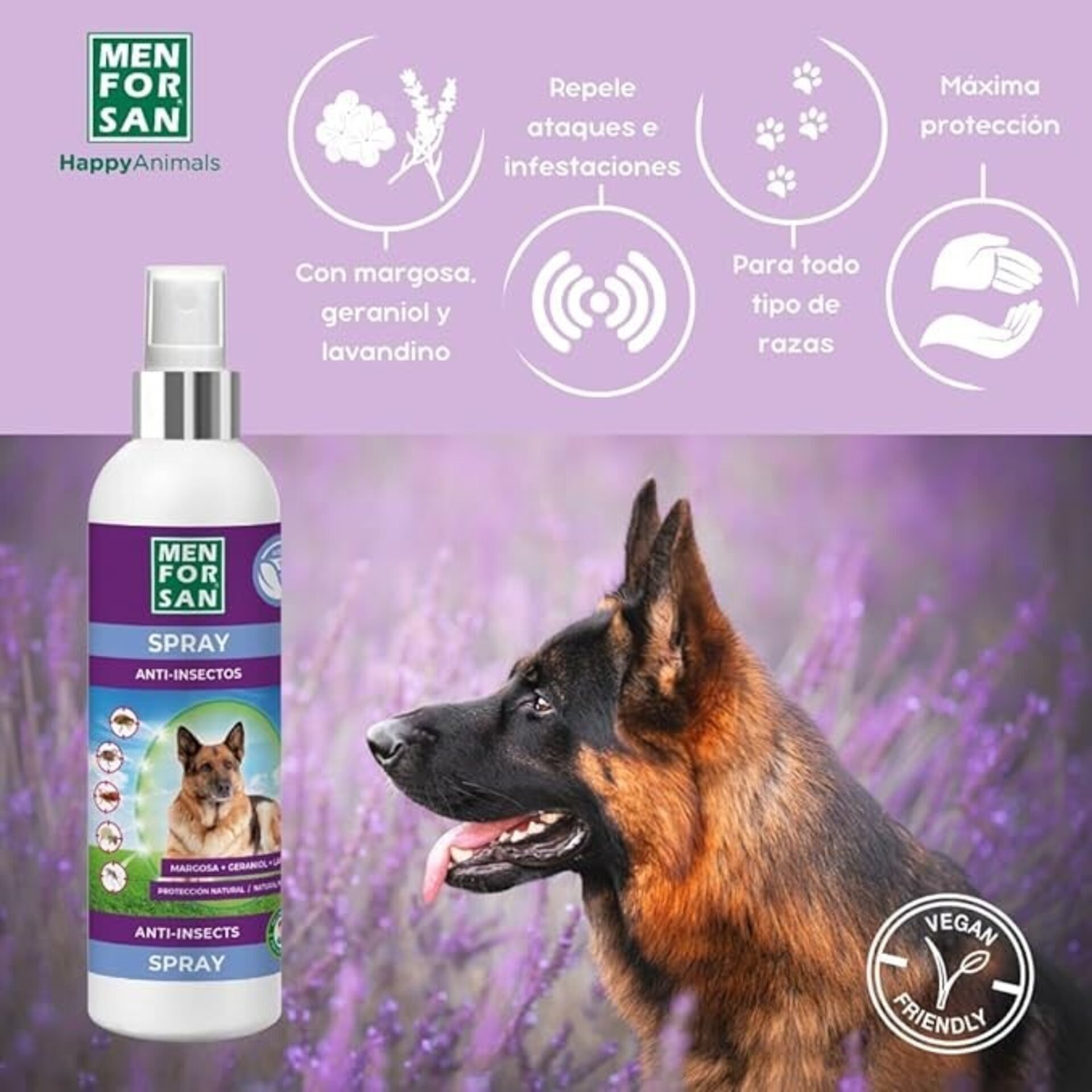 Spray Anti insectos Para perros Men For San - 1