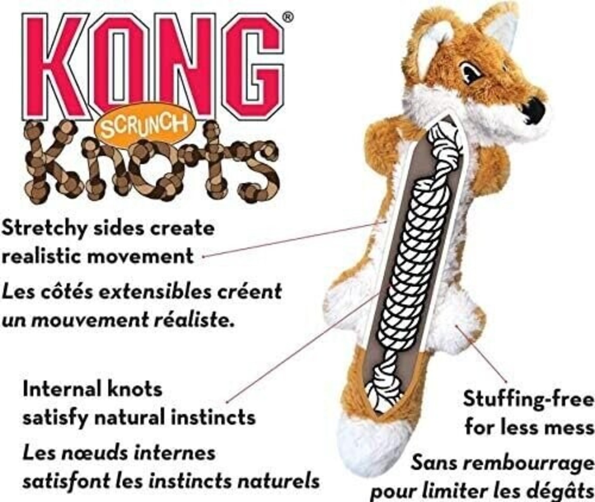 Peluche Kong Knots Scrunch Mapache - 4